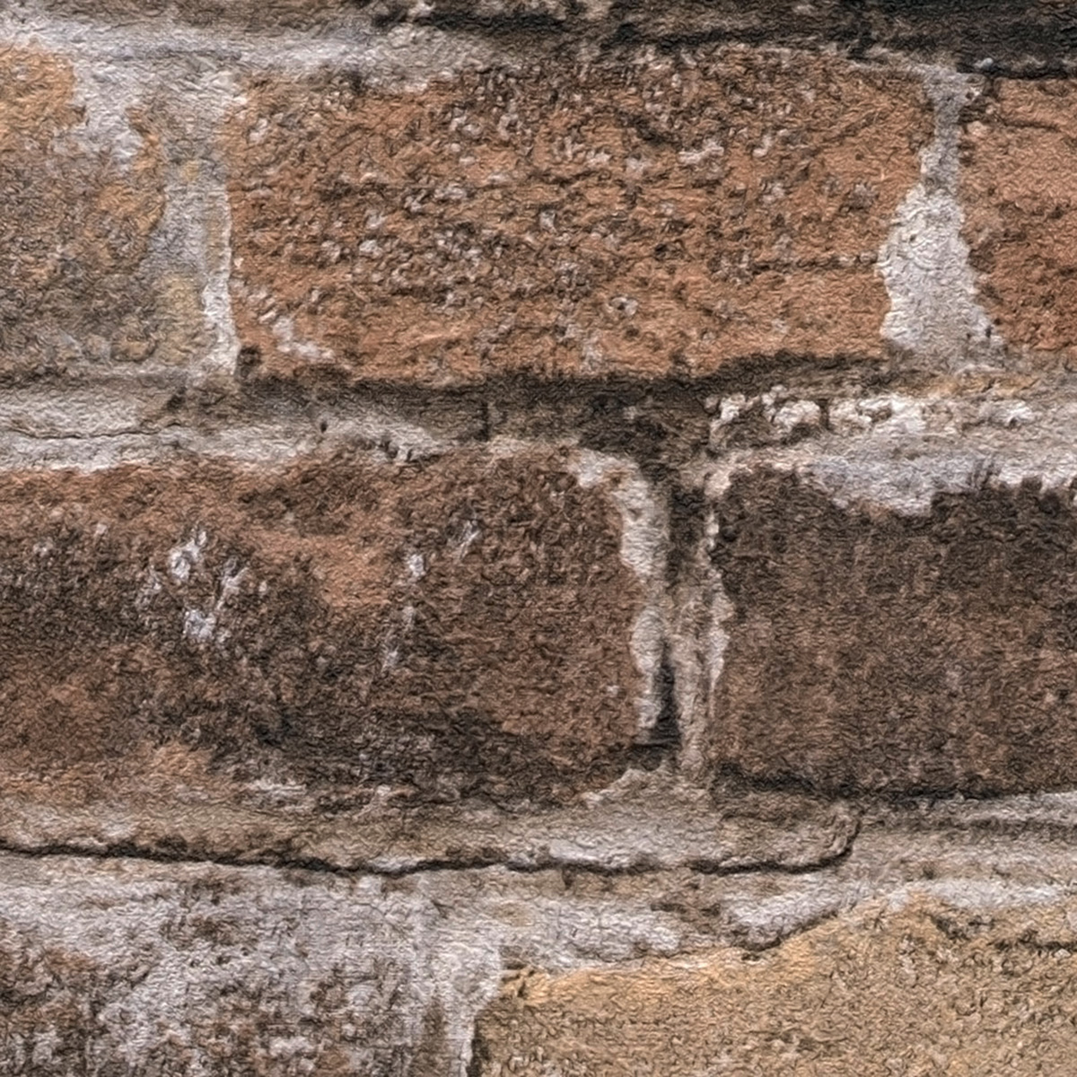 Papier peint Brique Ancienne marron - Elements 2 d'A.S. Création ZOOM | Réf. AS-388142