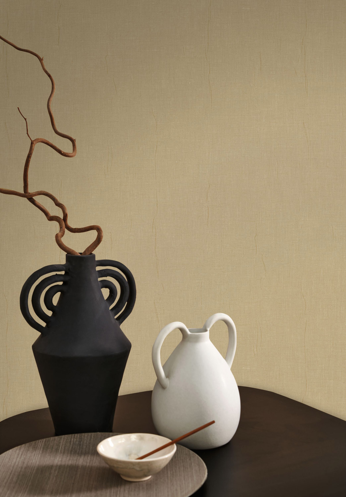 Papier peint Uni Etamine beige ficelle doré - Etamine de Casadéco | Réf. ETAM200251919