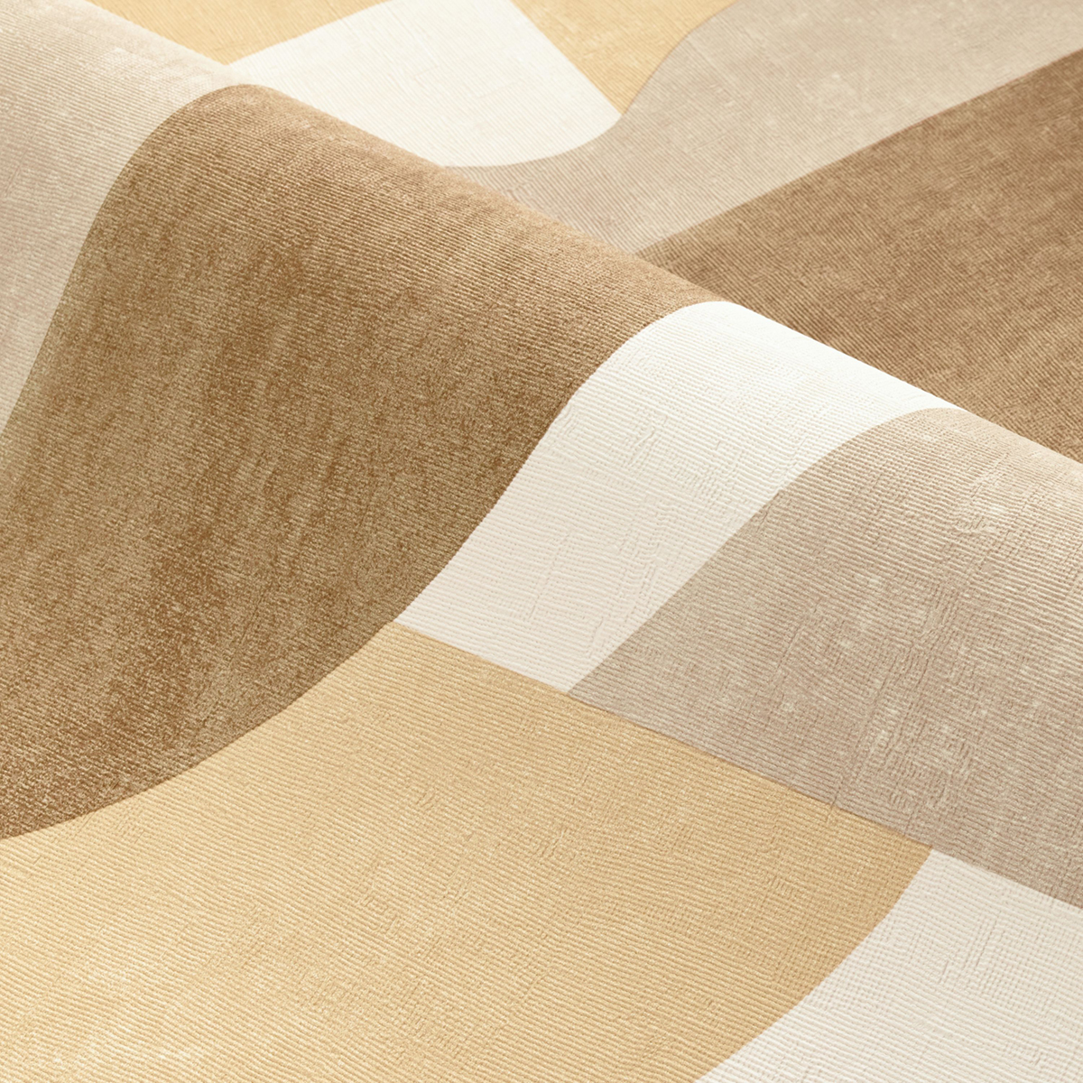 Papier peint Graphique Gino beige marron - Mouvements de Casamance | Réf. CAS-76002242