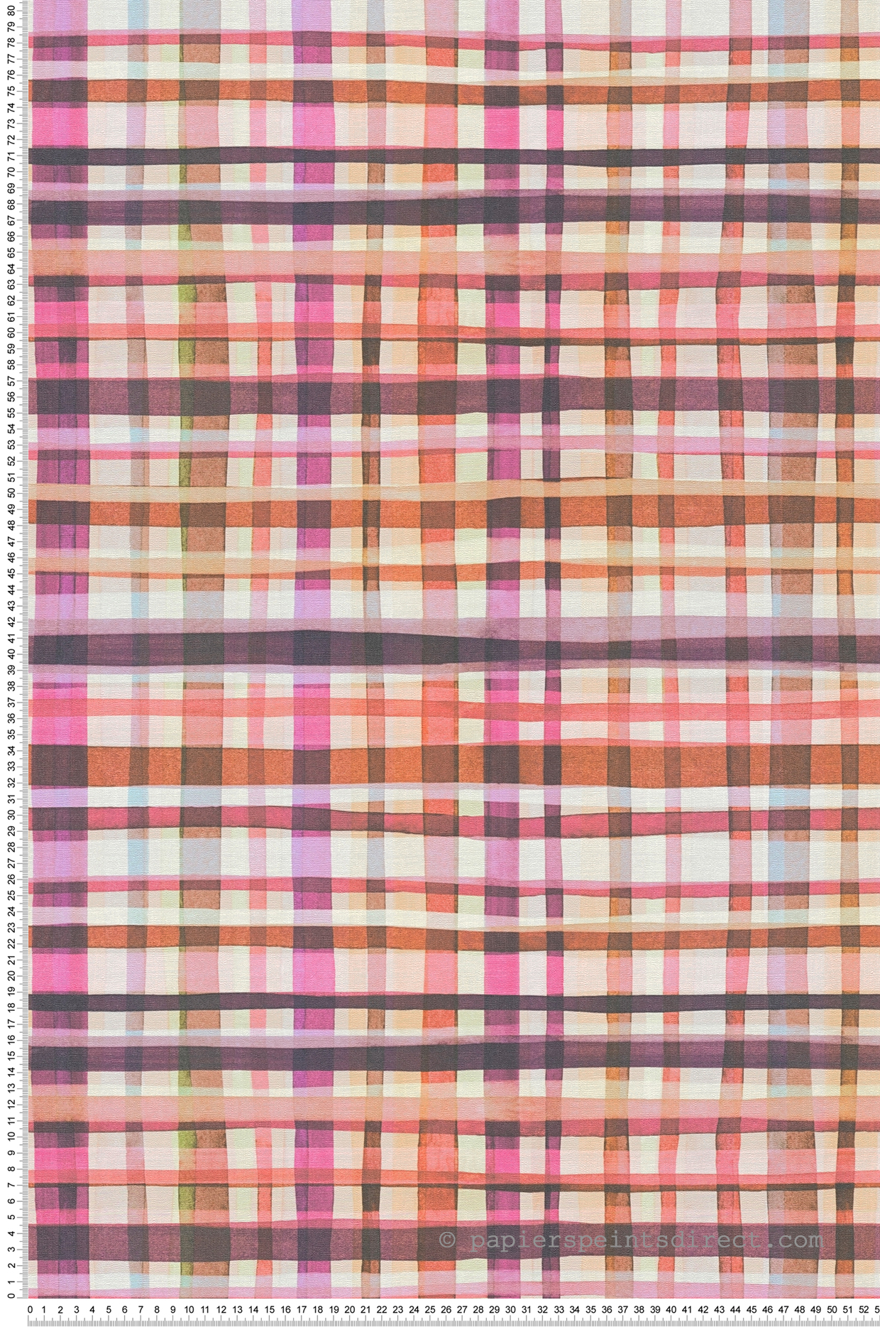 Papier peint Tartan Écossais aubergine - Anna D'Andrea d'A.S. Création | Réf. AS-782241