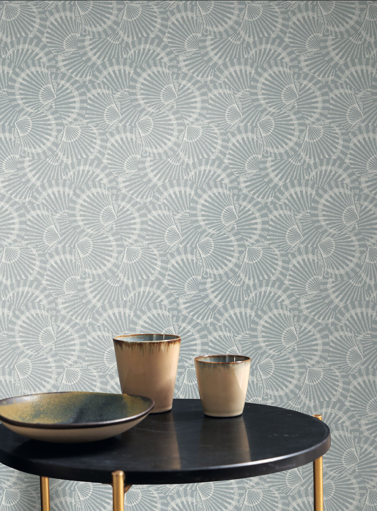 Papier peint Coquillage Saint Malo bleu gris - Seaside de Casadéco | Réf. SEAS201486303