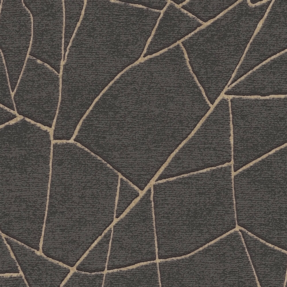 Papier peint Contemporain Artefact noir doré - French Affair d'A.S. Création ZOOM | Réf. AS-399344