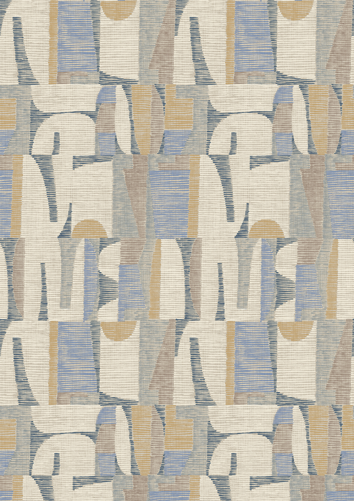 Papier peint Abstrait Géométrique bleu grège - Atacama de Montecolino | Réf. MC-IMD28102