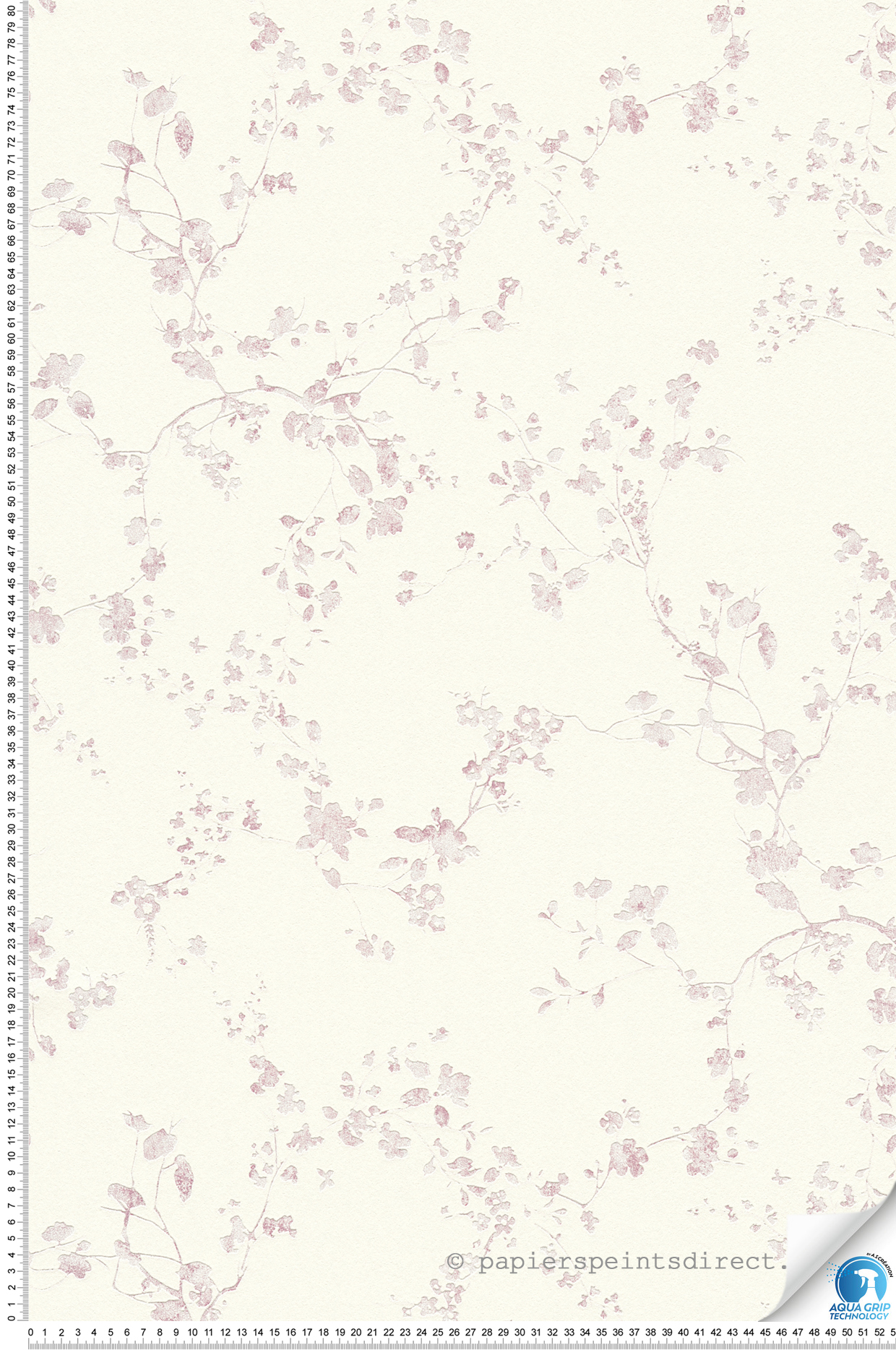 Papier peint préencollé Fleurs rose blanc - Designdrop d'A.S. Création | Réf. AS-784971