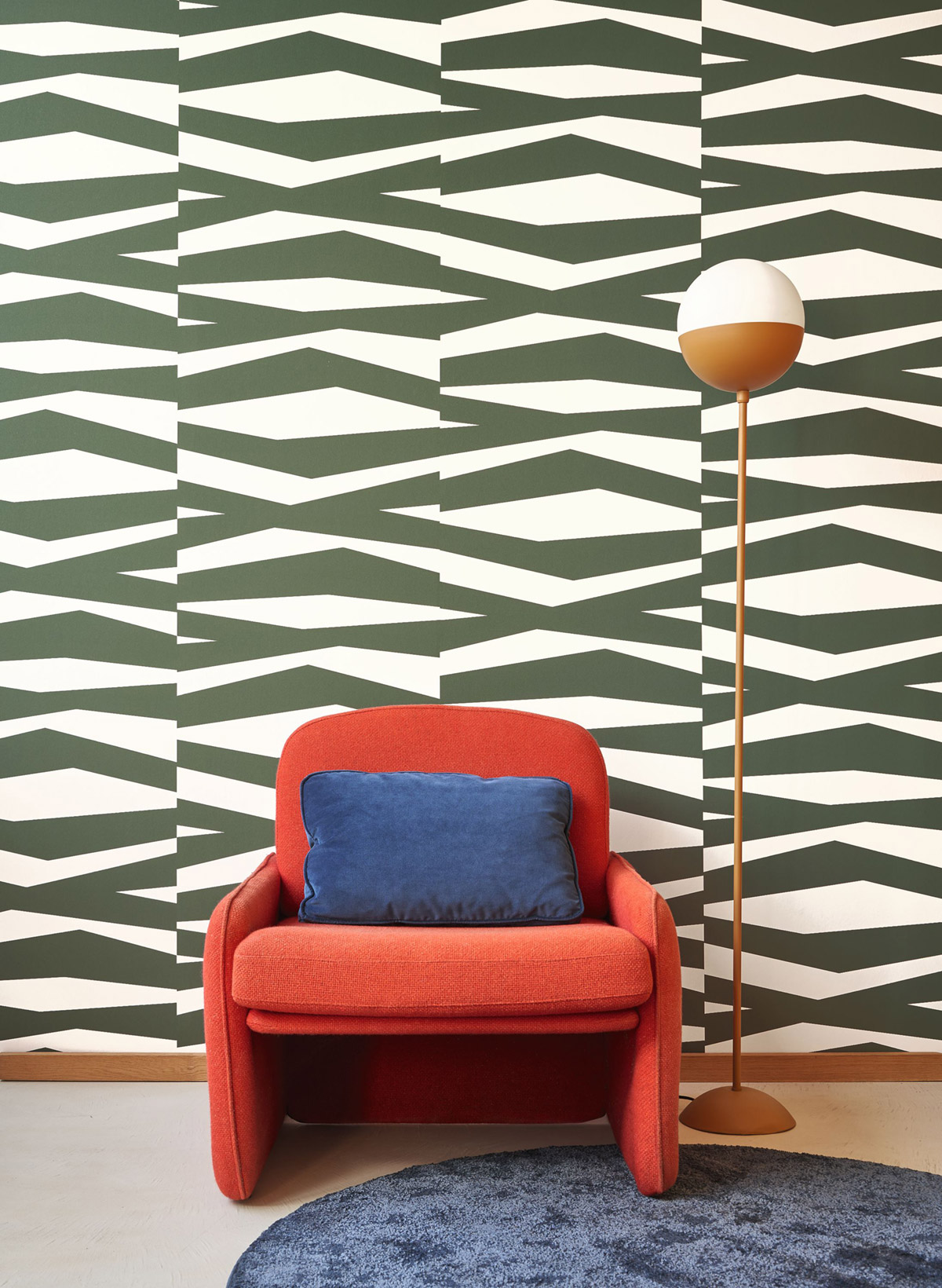 Papier peint Rayures Zebra vert sapin - Color Game de Casadéco AMB2| Réf. GAME200637979