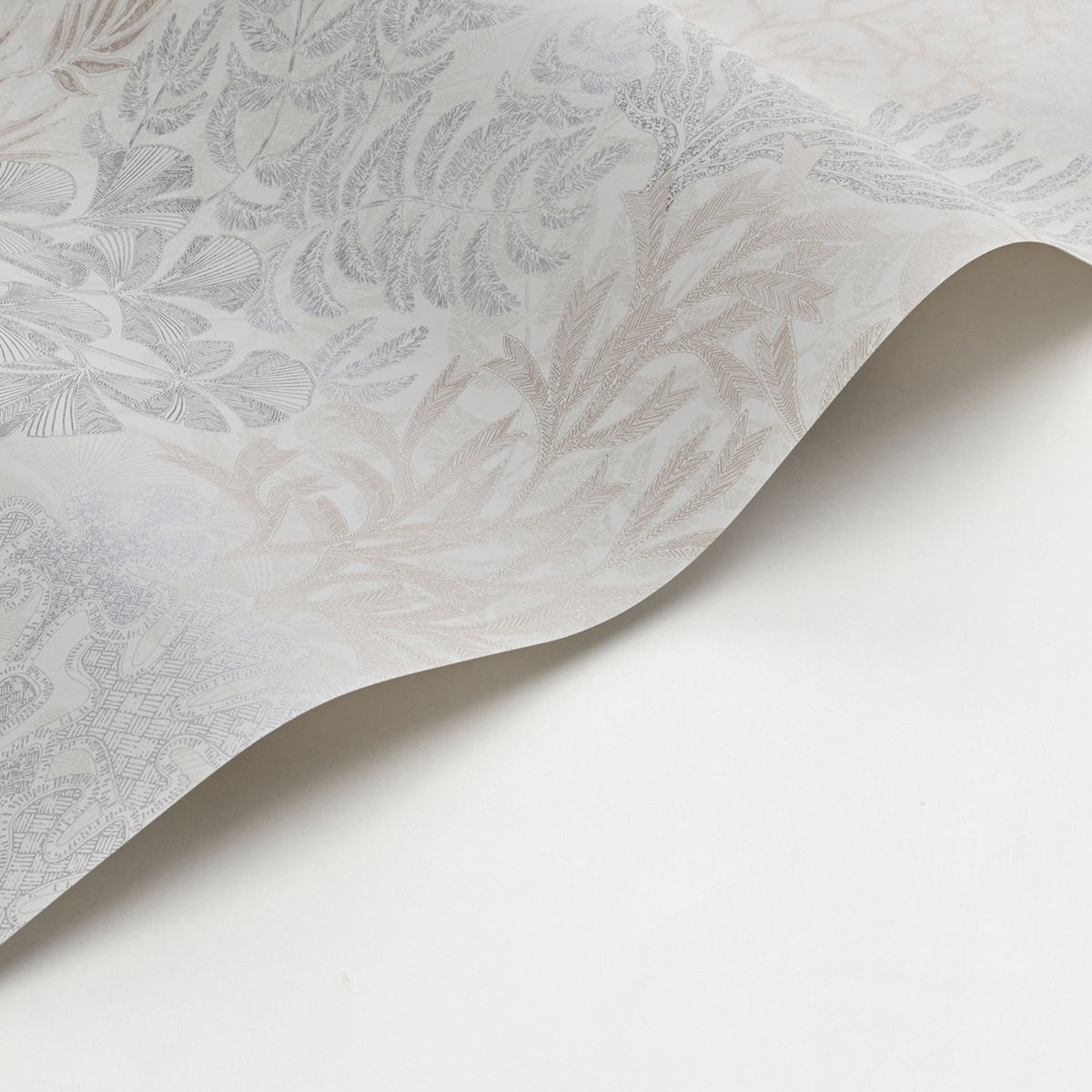 Papier peint Marin Recif Corail blanc et irisé - Voyage Onirique de Casadéco AMBV | Réf. ONIR87221030