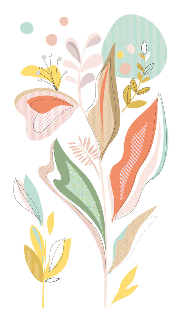 Papier peint panoramique Feuilles Modernes Dessin - The Wall 2 d'A.S. Création | Réf. AS-392111