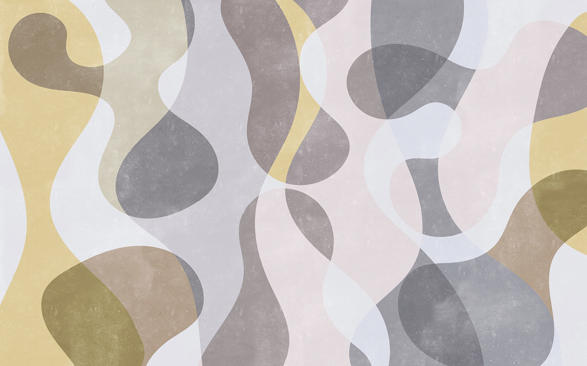 Papier peint panoramique Contemporain Flux Meditation - Papier peint Komar Flair