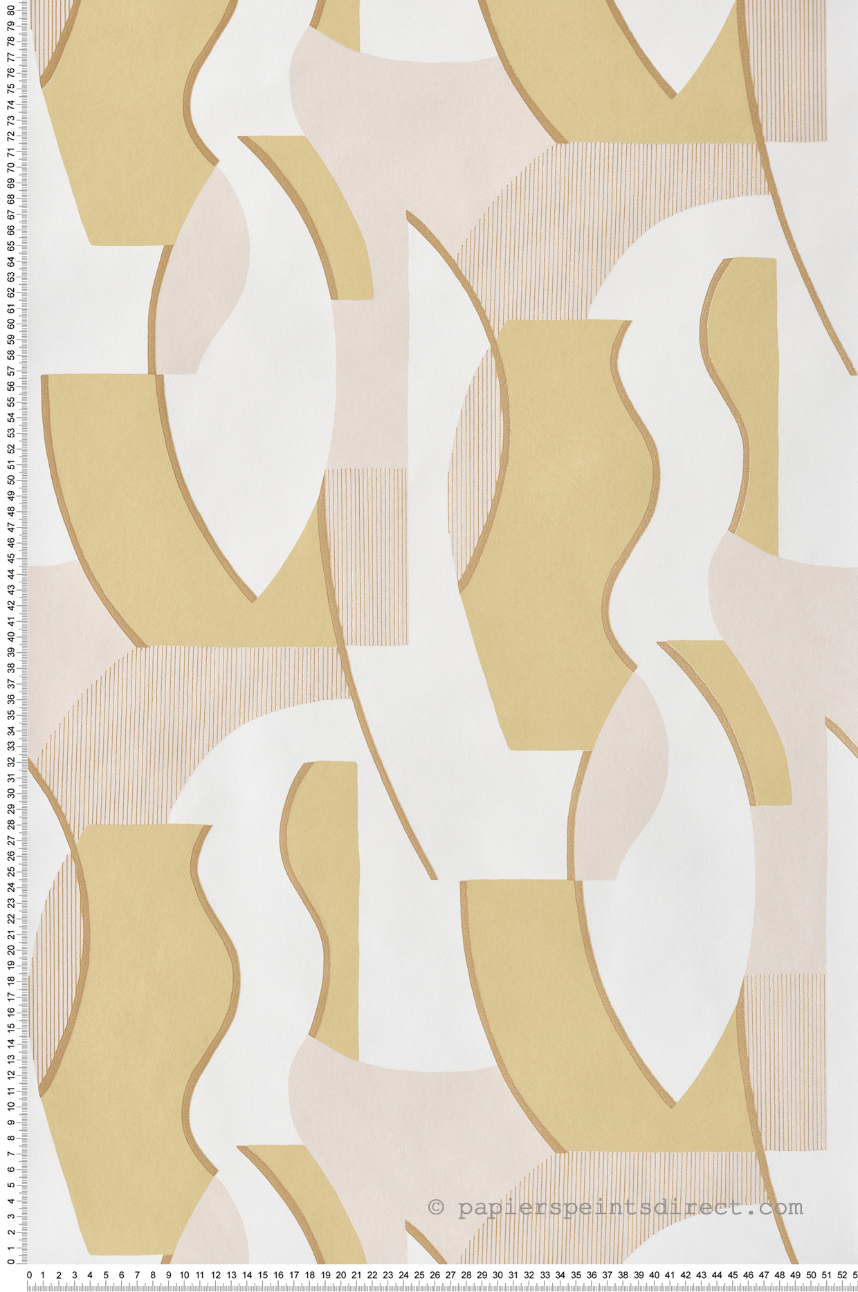 Papier peint Vagues Concept nude doré - Milano Sixties de Casadéco | Réf. MISI89334202