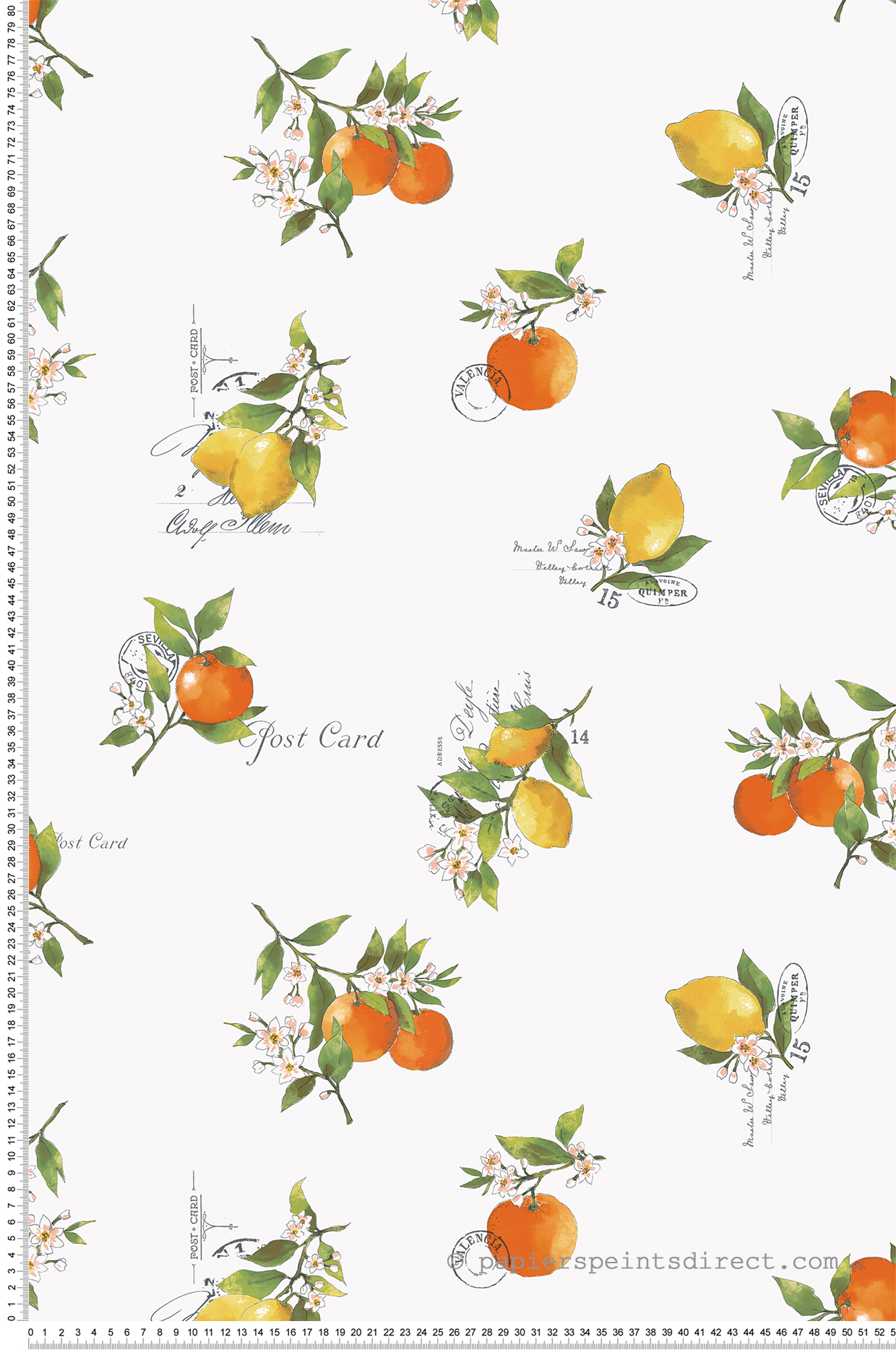 Papier peint Agrumes jaune orange - Cuisine Fraicheur 6 de Lutèce | Réf. LTC-G45412