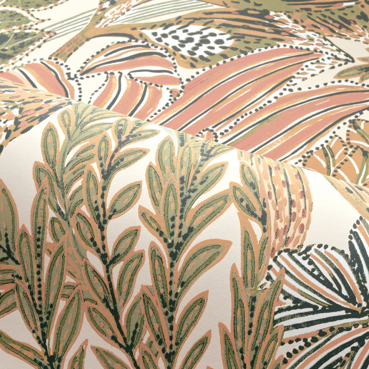 Papier peint Jungle Borromée blush - Jardin Félicia de Casamance AMB3| Réf. CAS-A74320630