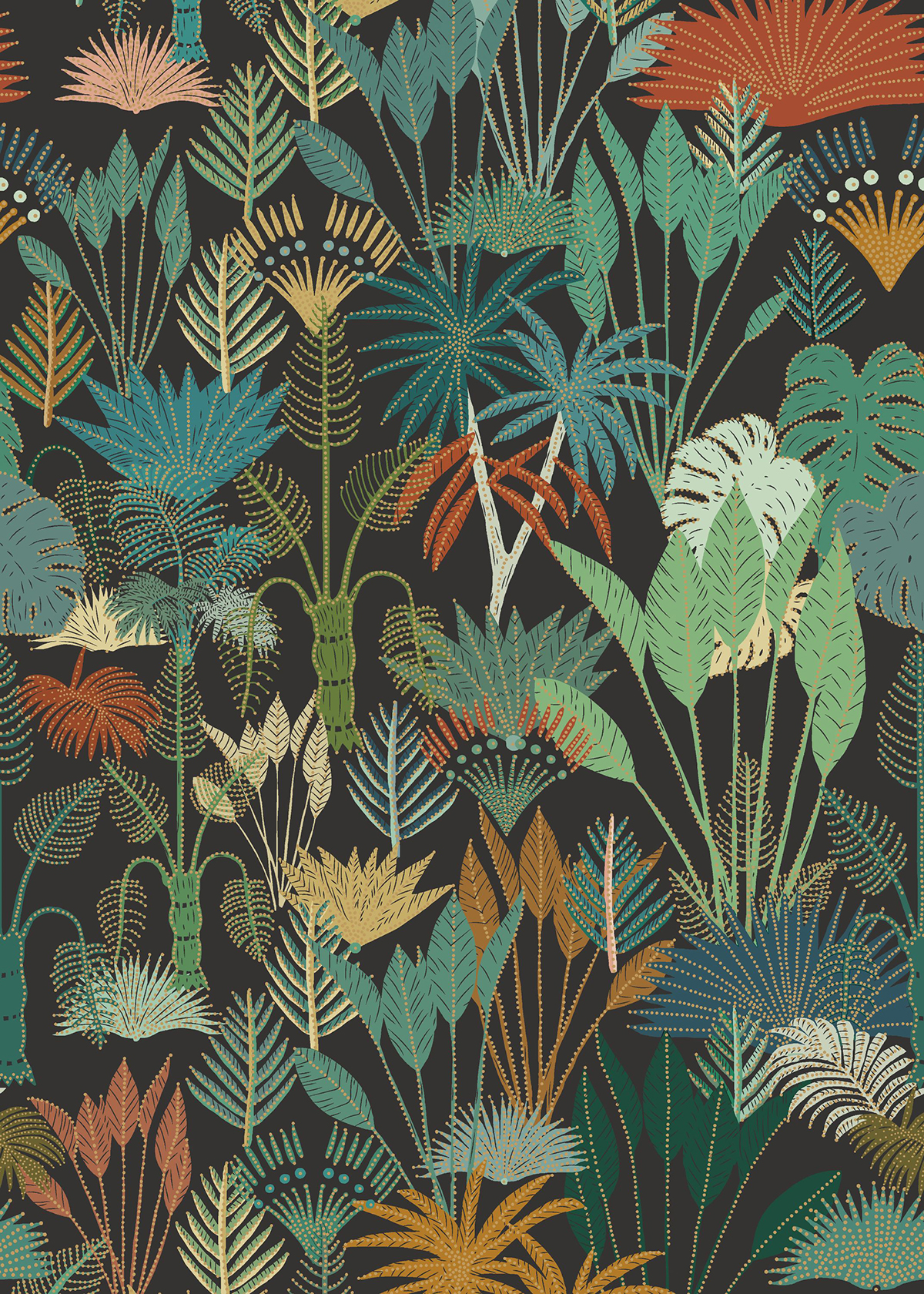 Papier peint panoramique Feuillage Manille noir - Beauty Full Image 2 de Casadéco | Réf. BFM102467890