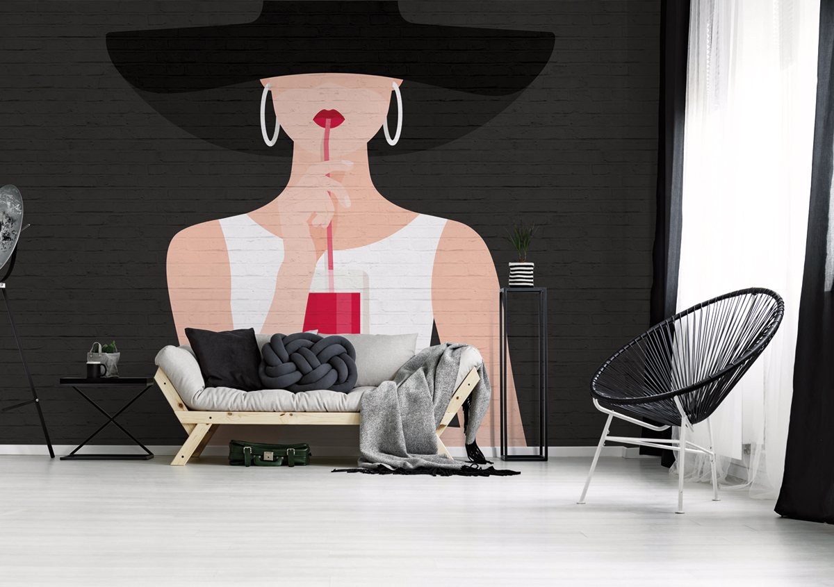 Papier peint panoramique Street Art Audrey 2 - Référence DD120177 - Intissé 200g/m2 - Standard 400 x 270