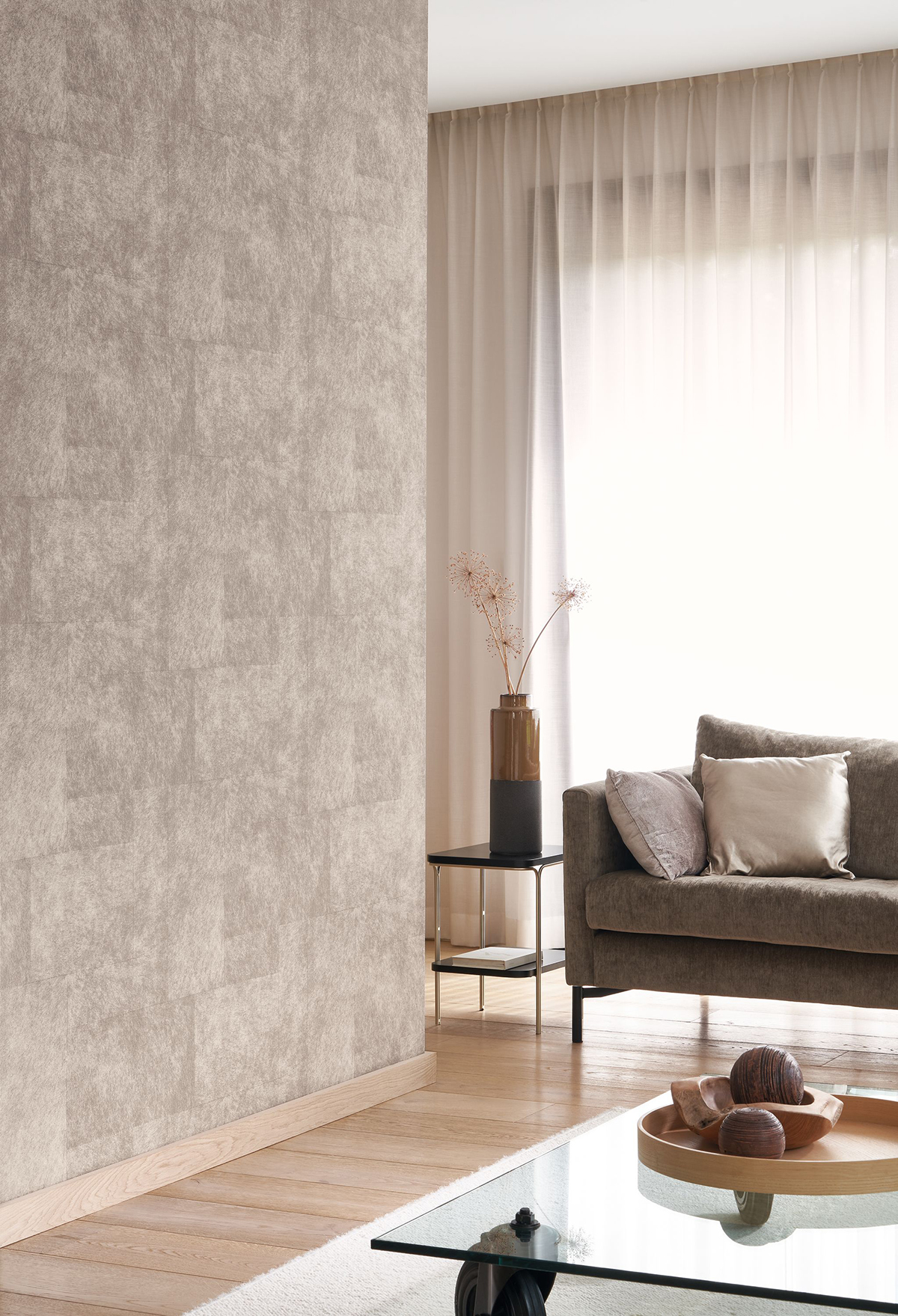 Papier peint Fourrure Géométrique Western gris - Leathers de Casadéco | AMB Réf. LEAT87179202