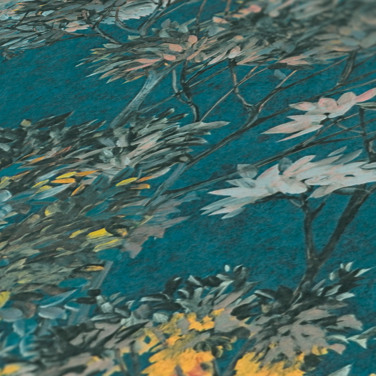 Papier peint Forêt Peinte bleu canard - Arcade d'Architects Paper AMB5 | Réf. 39173-5