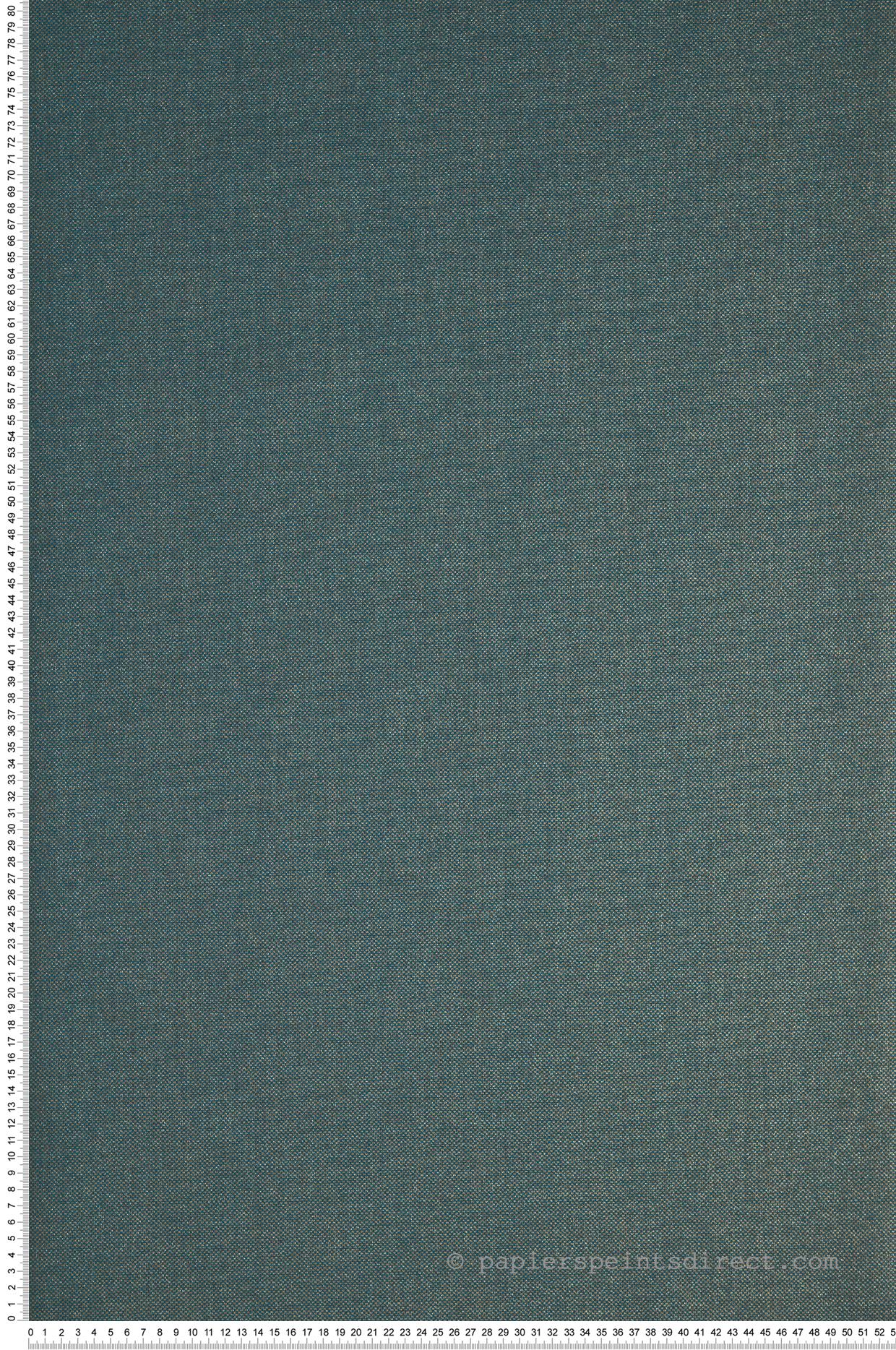 Papier peint Uni Natté Métallisé Bleu canard/Doré - L'escapade de Casélio | Réf. EPA101576620