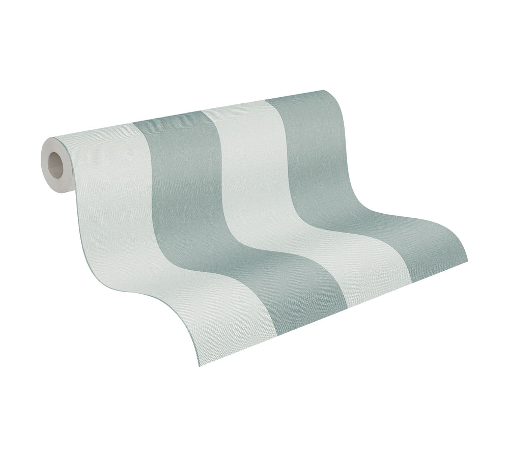 Papier peint Rayure Verticale vert sauge - Pure Elegance d'A.S. Création AMBR | Réf. AS-397911