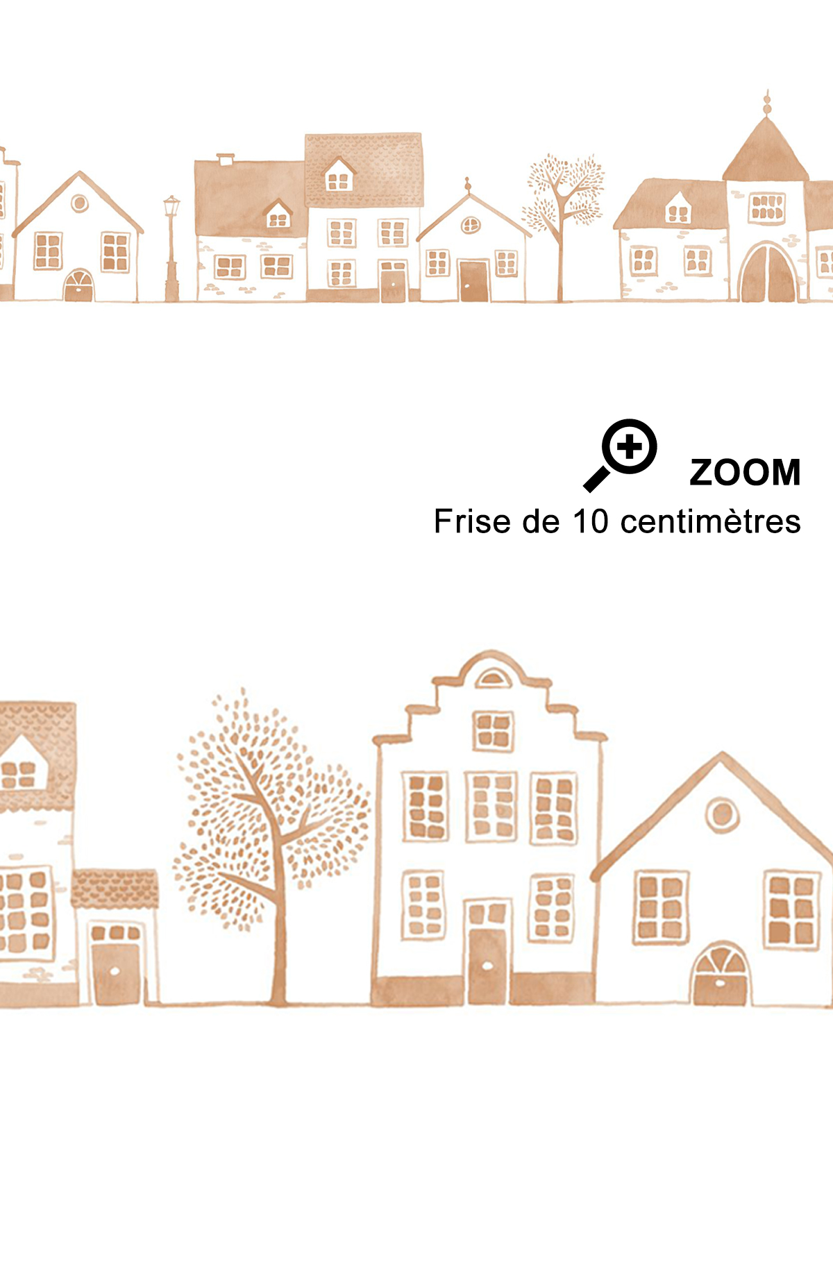 Frise enfant Village Neighborhood rouge brique - Once Upon A Time 2 de Casadéco | Réf. OUTD200918338