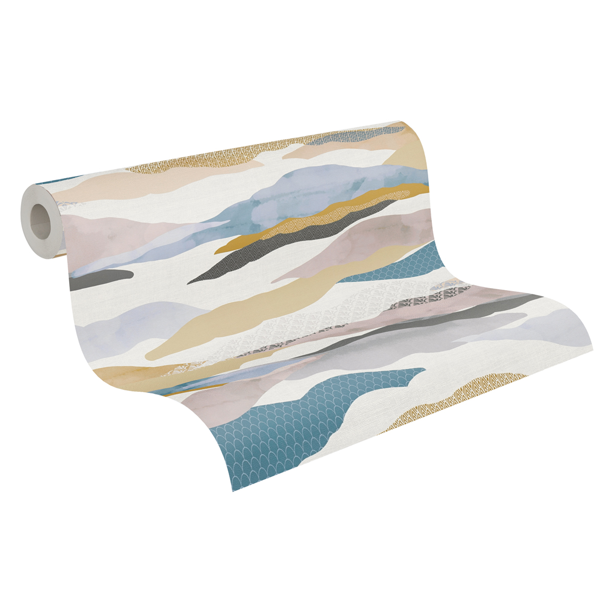 Papier peint Nuage de Montagne ocre bleu - Pintwalls 2 d'A.S. Création ROLL | Réf. AS-396991