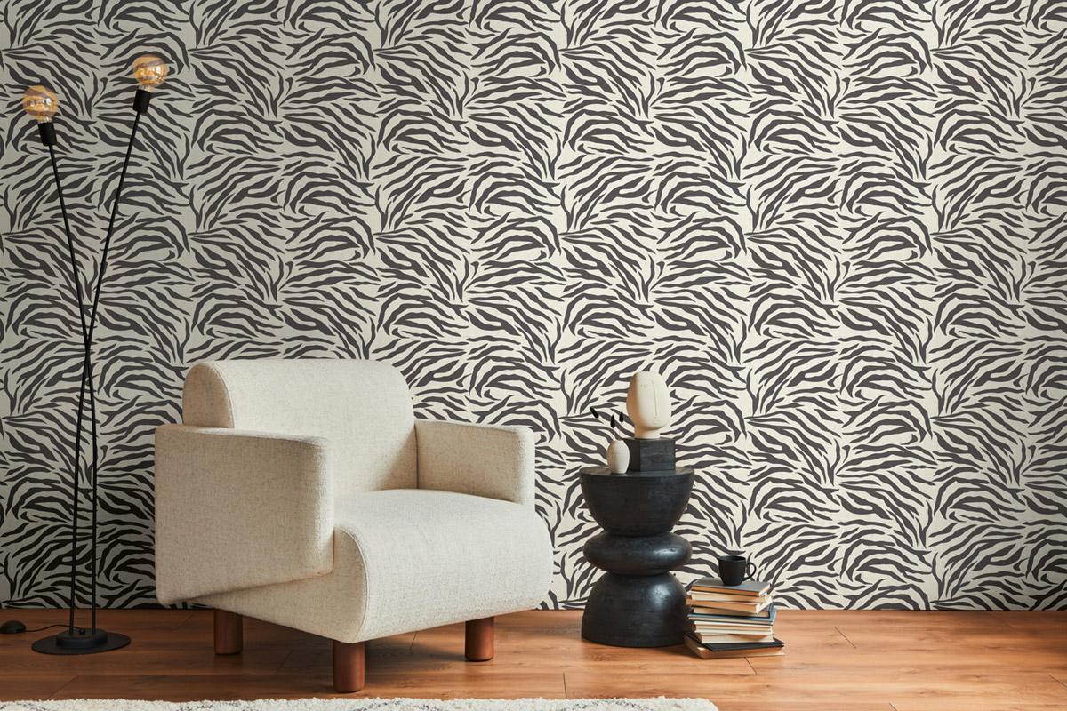 Papier peint Zèbre Motif noir blanc - Anna D'Andrea d'A.S. Création | Réf. AS-782171