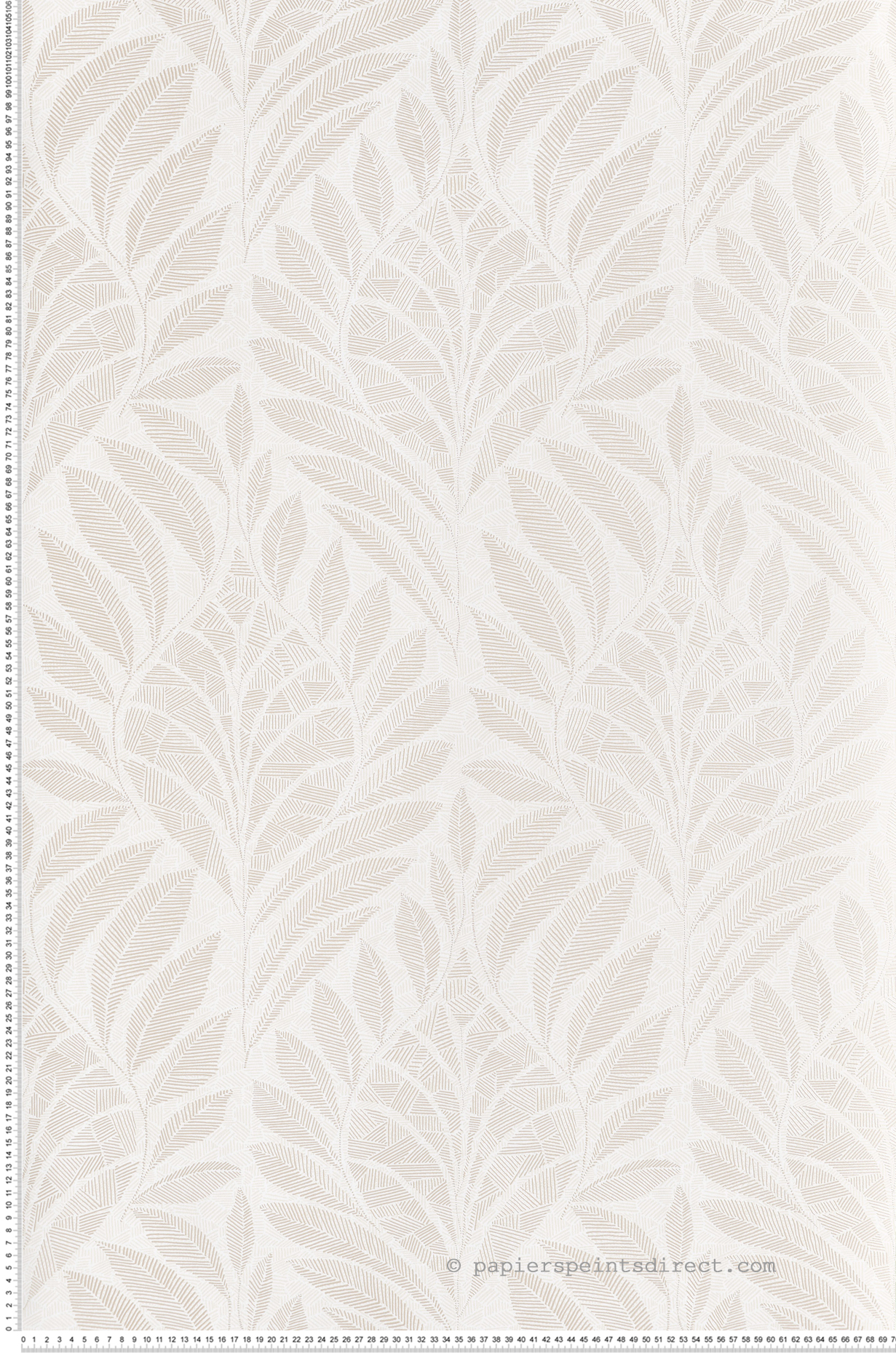 Papier peint Feuillage Tropical Gustav ivoire doré - Isadora de Casamance | Réf. CAS-A74772548