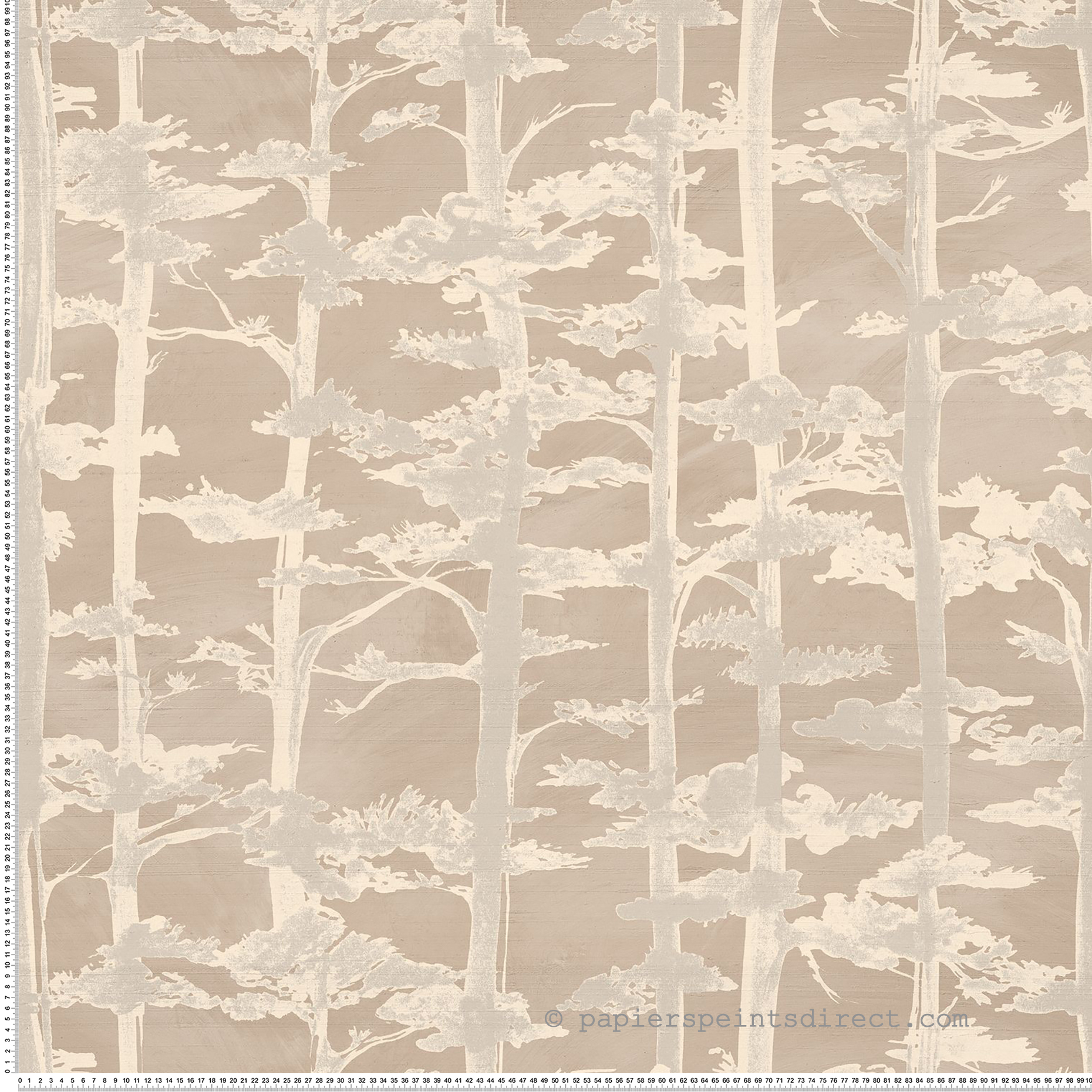 Papier peint Arbre Pin Ame latte ivoire - Légendes de Casamance | Réf. CAS-70040508