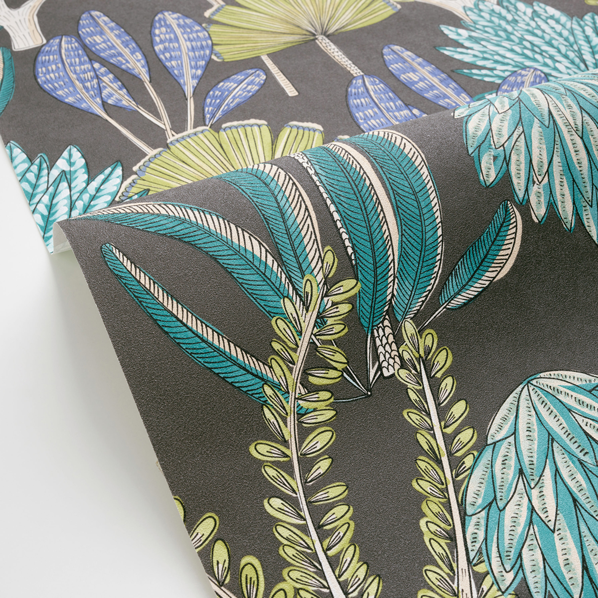 Papier peint Feuillages Jungle Bali noir vert - Stay Wild de Casélio AMB2| Réf. WILD104939708