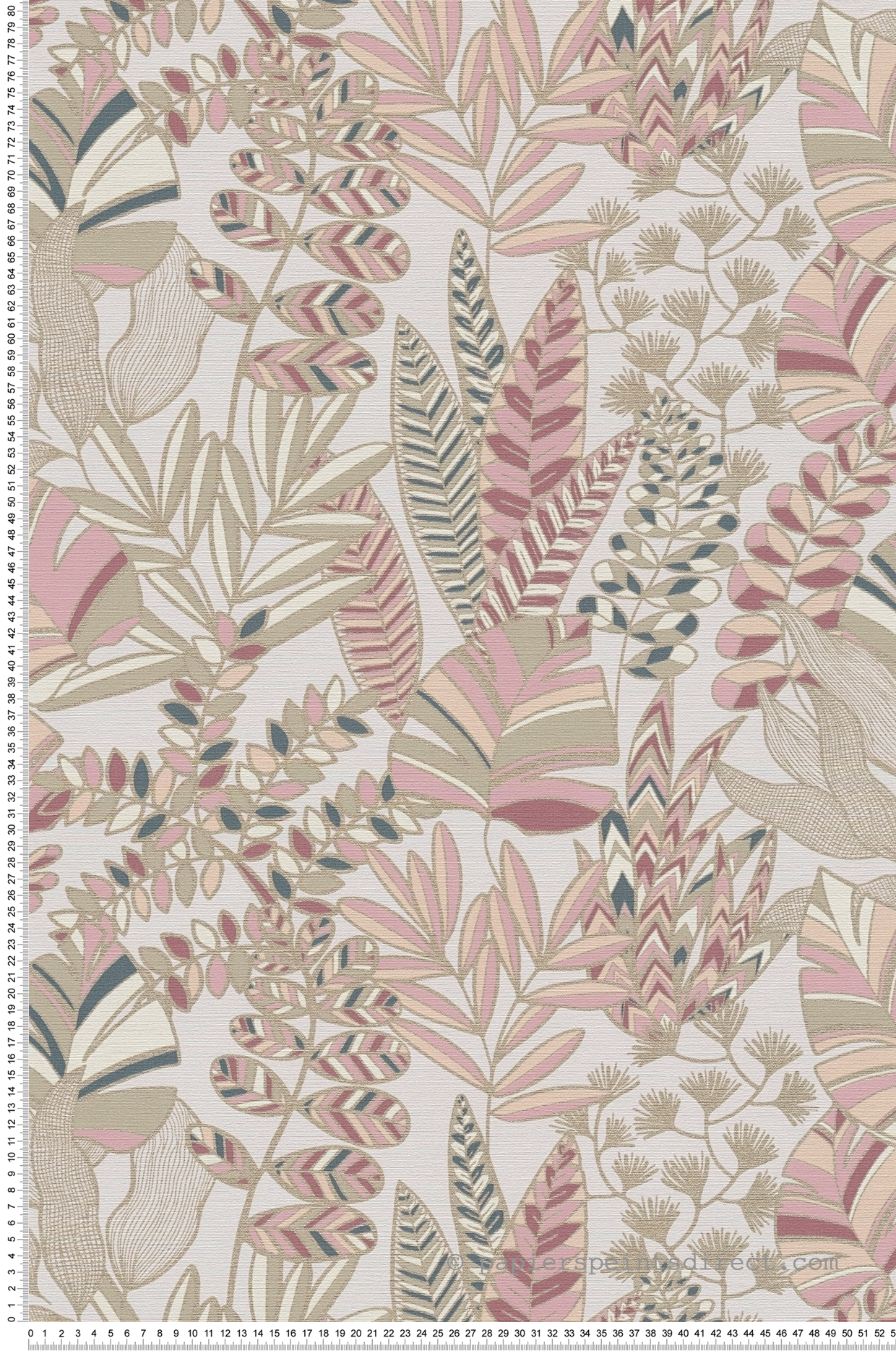 Papier peint Feuillage Arty rose doré - Antigua d'A.S. Création | Réf. SP15950