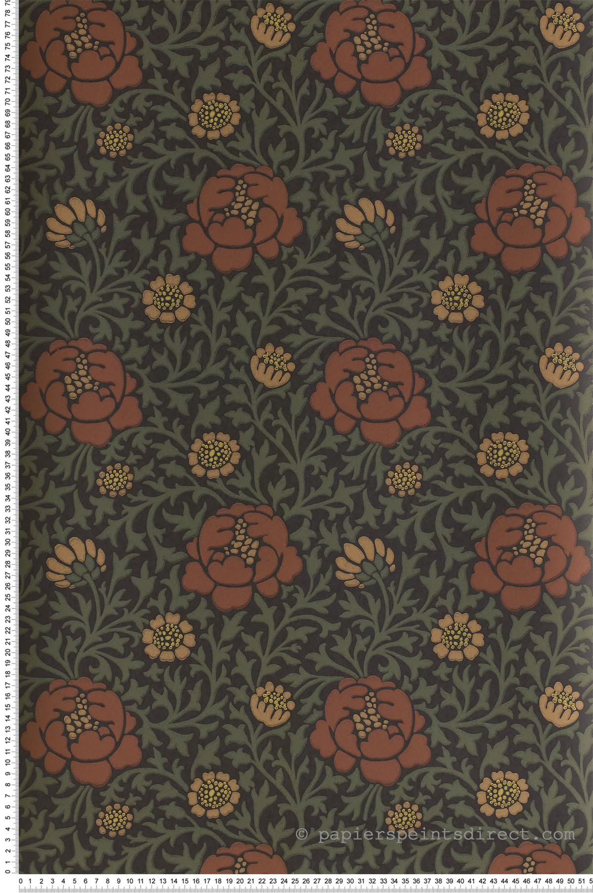 Papier peint Lansdowne Walk Ash - Collection London Wallpapers V de Little Greene