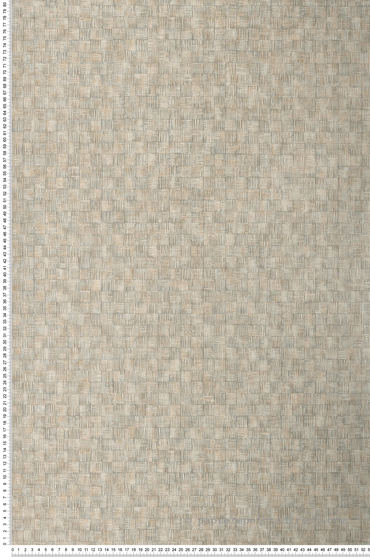 Papier peint Géométrique Damier lin et irisé - Gingko de Casadéco | Réf. GINK86251208
