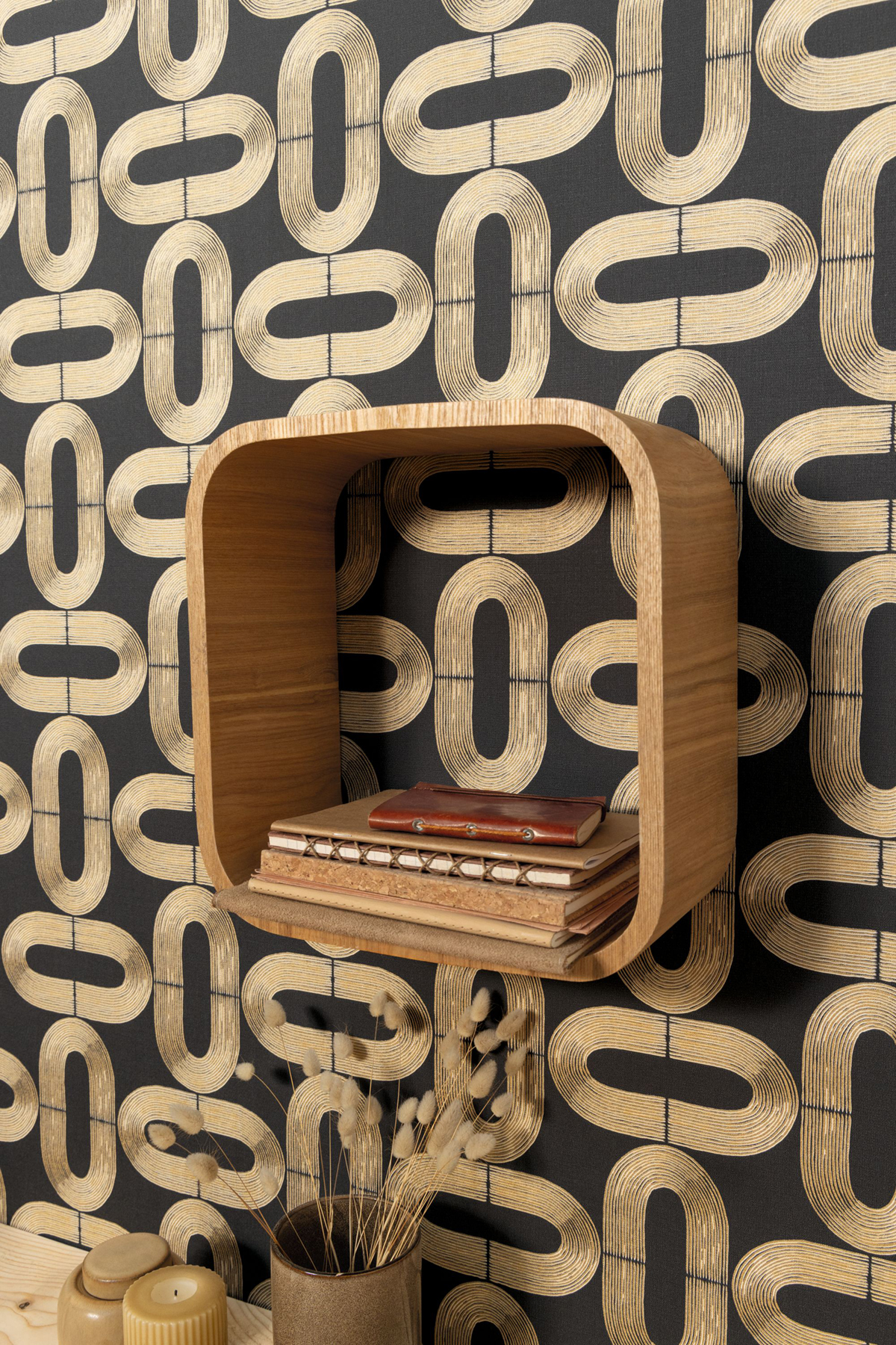 Papier peint Graphique Comète noir doré - Moonlight 2 de Casélio AMB2 | Réf. MLGT104239219