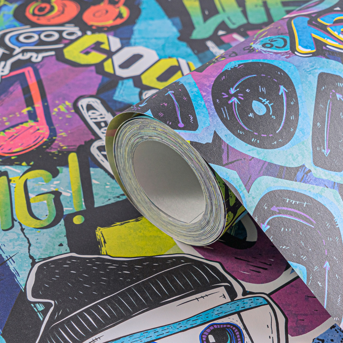 Papier peint Graffiti Street Art multicolore - Lilly & Luis d'A.S. Création AMB7 | Réf. AS-771421