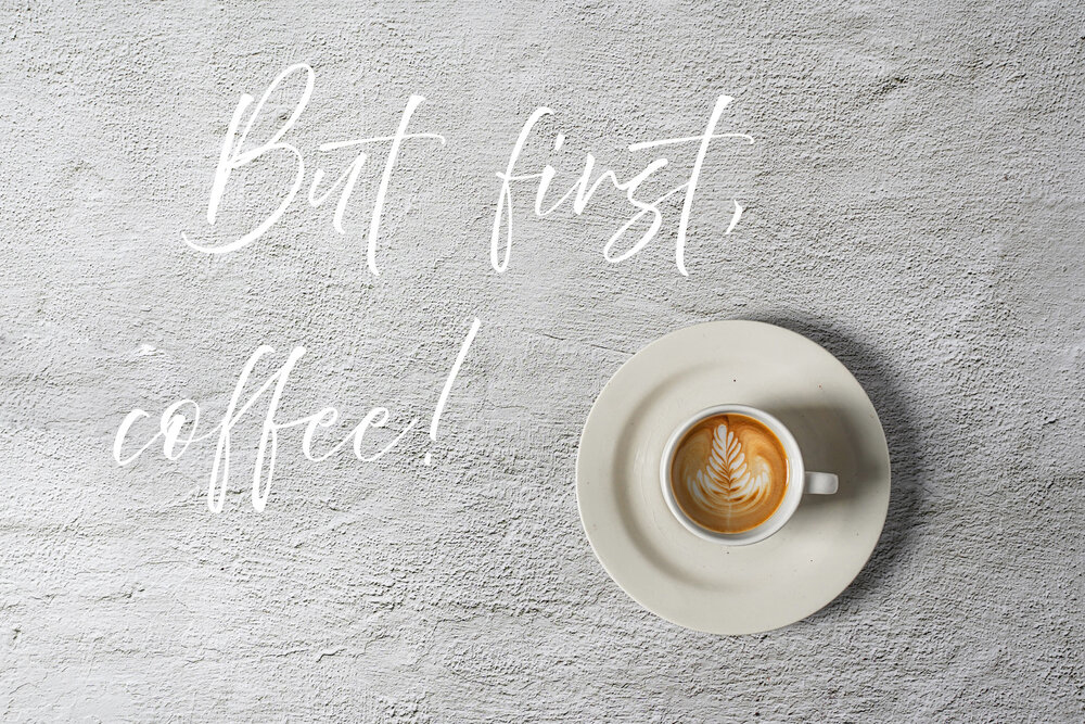 Papier peint panoramique Tasse de Café Béton gris - Wall Love d'A.S. Création | Réf. DD129609