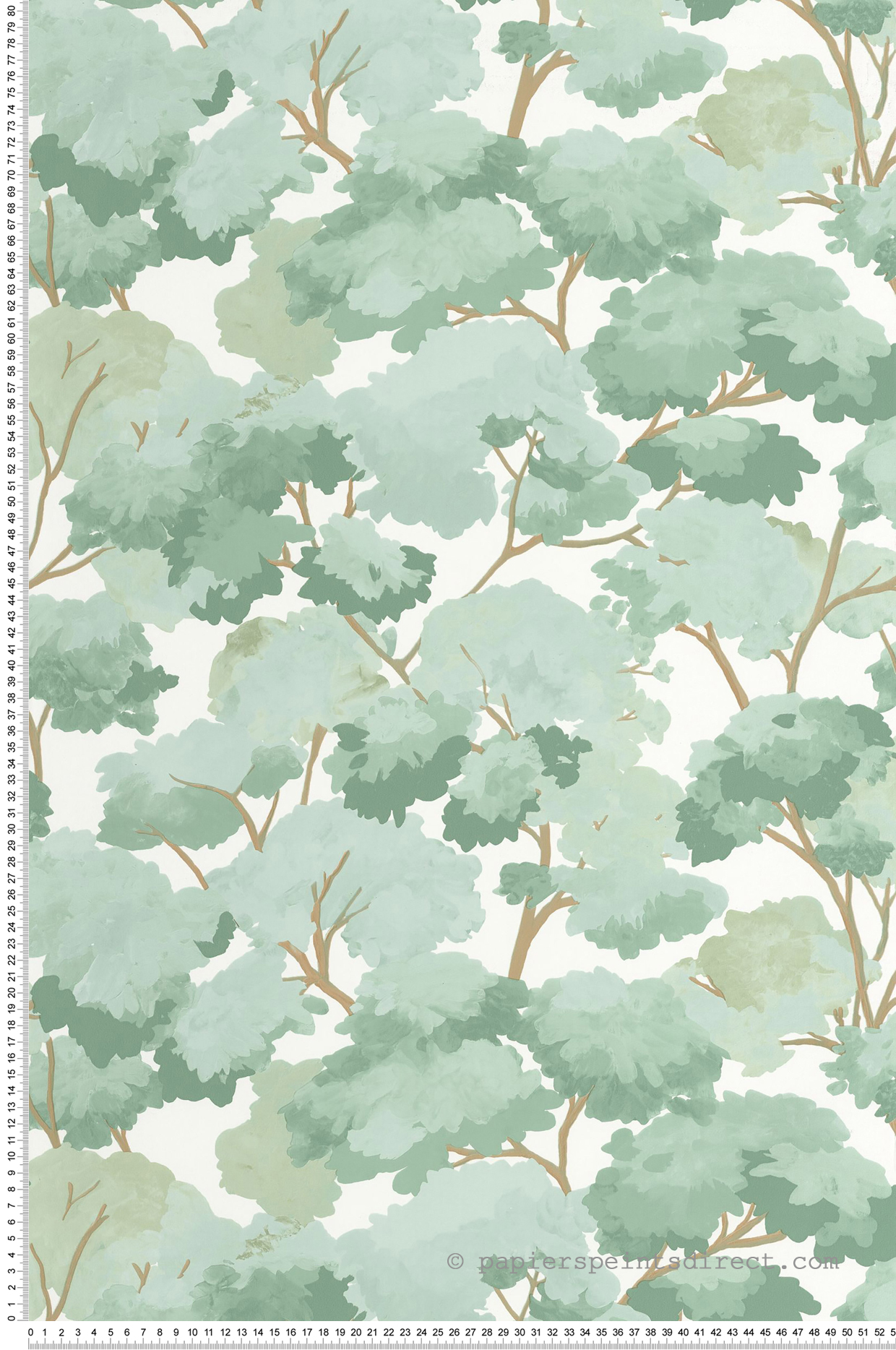 Papier peint Forêt Scandinave Été vert d'eau - Balade de Casélio | Réf. BLD106107064