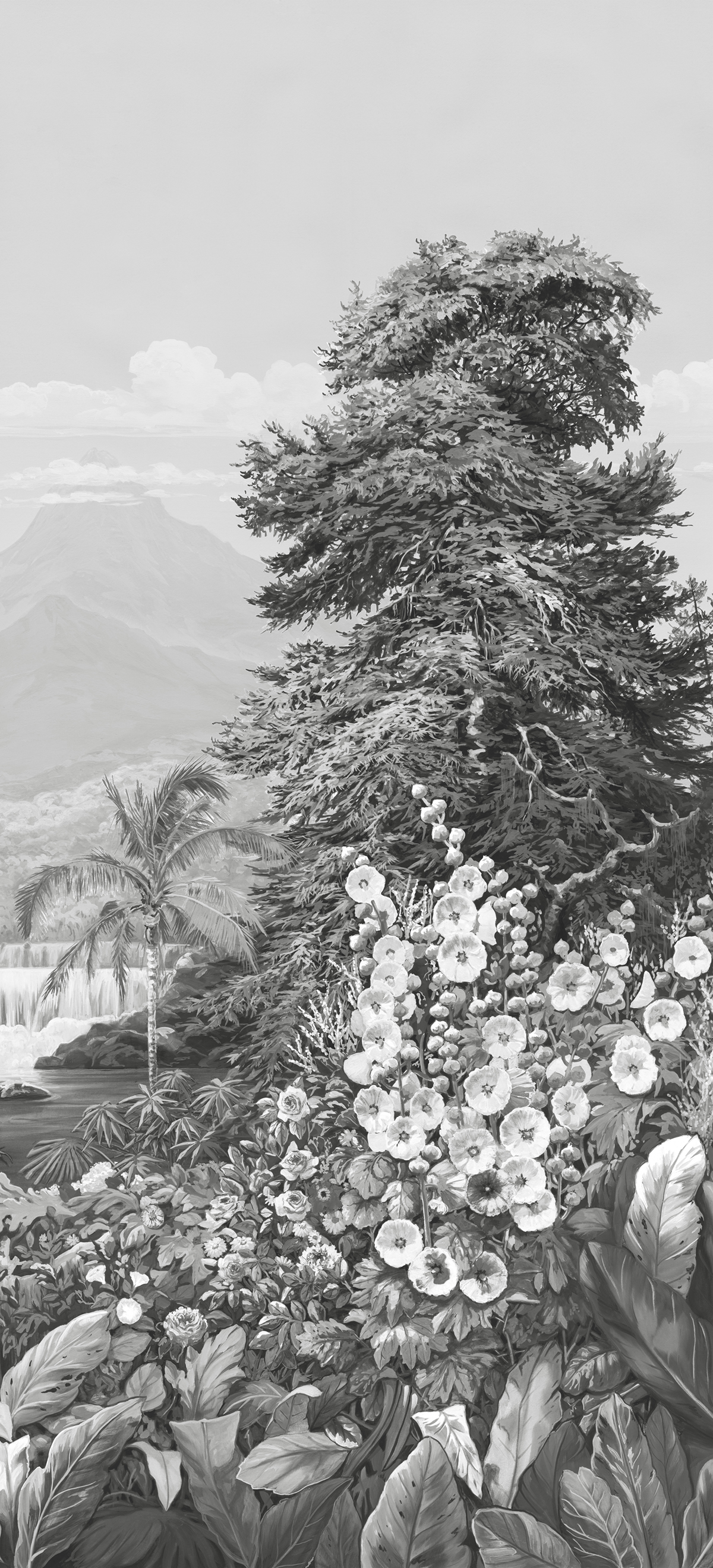 Papier peint panoramique Firone Grisaille C - 7/8/9 - Isidore Leroy