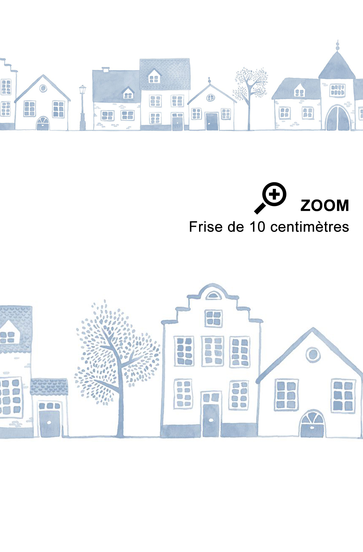 Frise enfant Village Neighborhood bleu doux - Once Upon A Time 2 de Casadéco | Réf. OUTD200916226