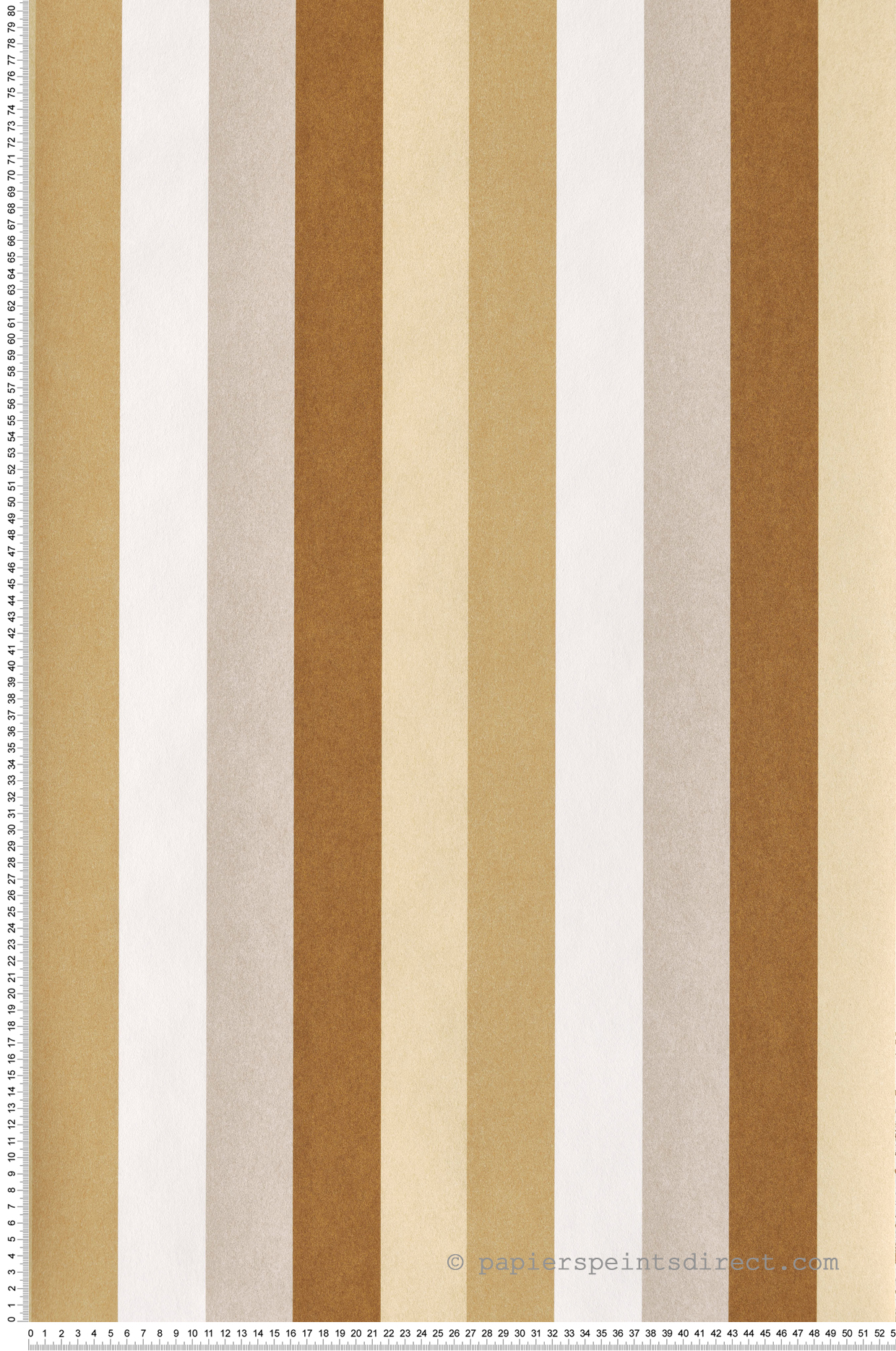 Papier peint Rayure Verticale Transat beige marron - L'Ile aux Oiseaux de Casamance | Réf. CAS-75923160