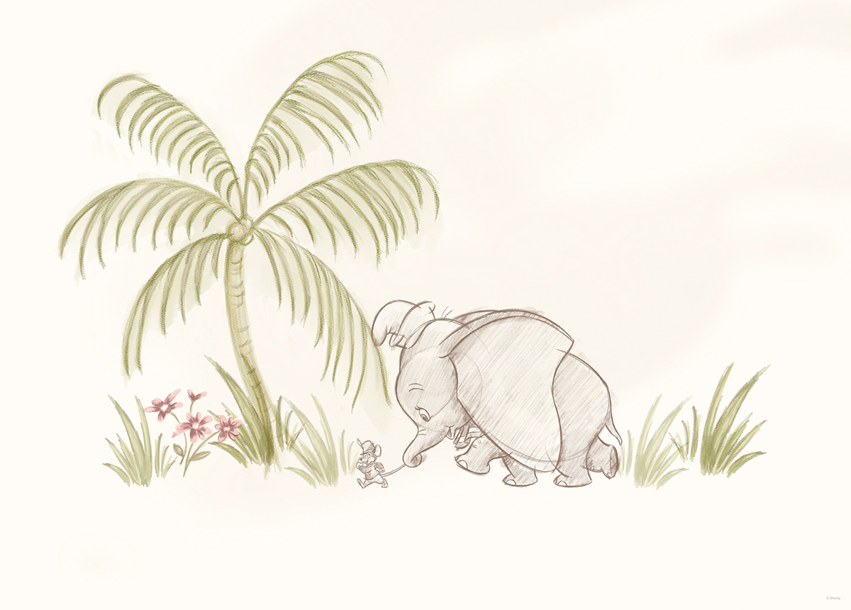 Affiche enfant Dumbo Disney Follow me - Affiche décorative Komar Into Wonderland