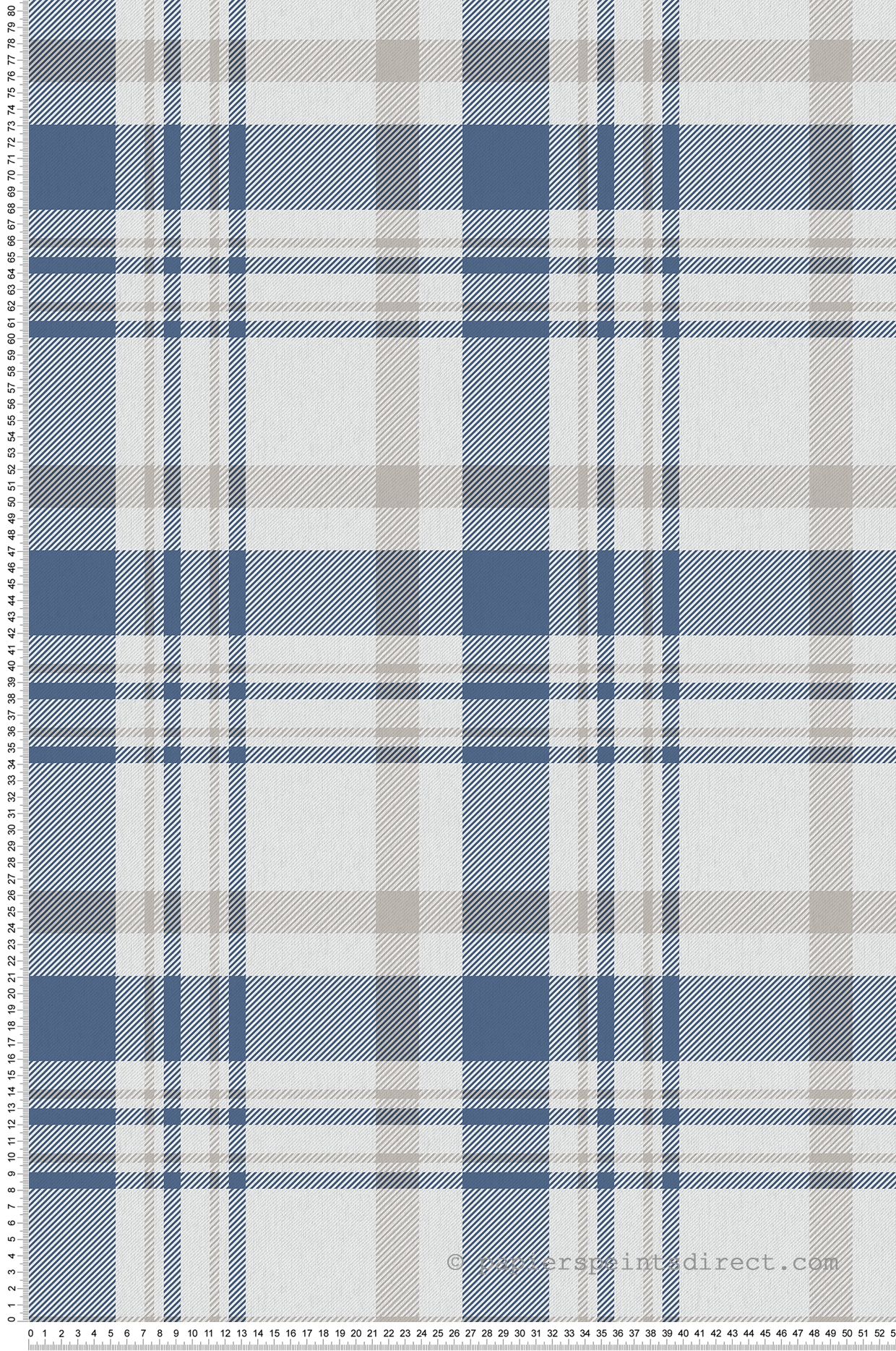 Papier peint Plaid Carreaux Ecossais bleu marine - Romance de Lutèce | Réf. LTC-19062