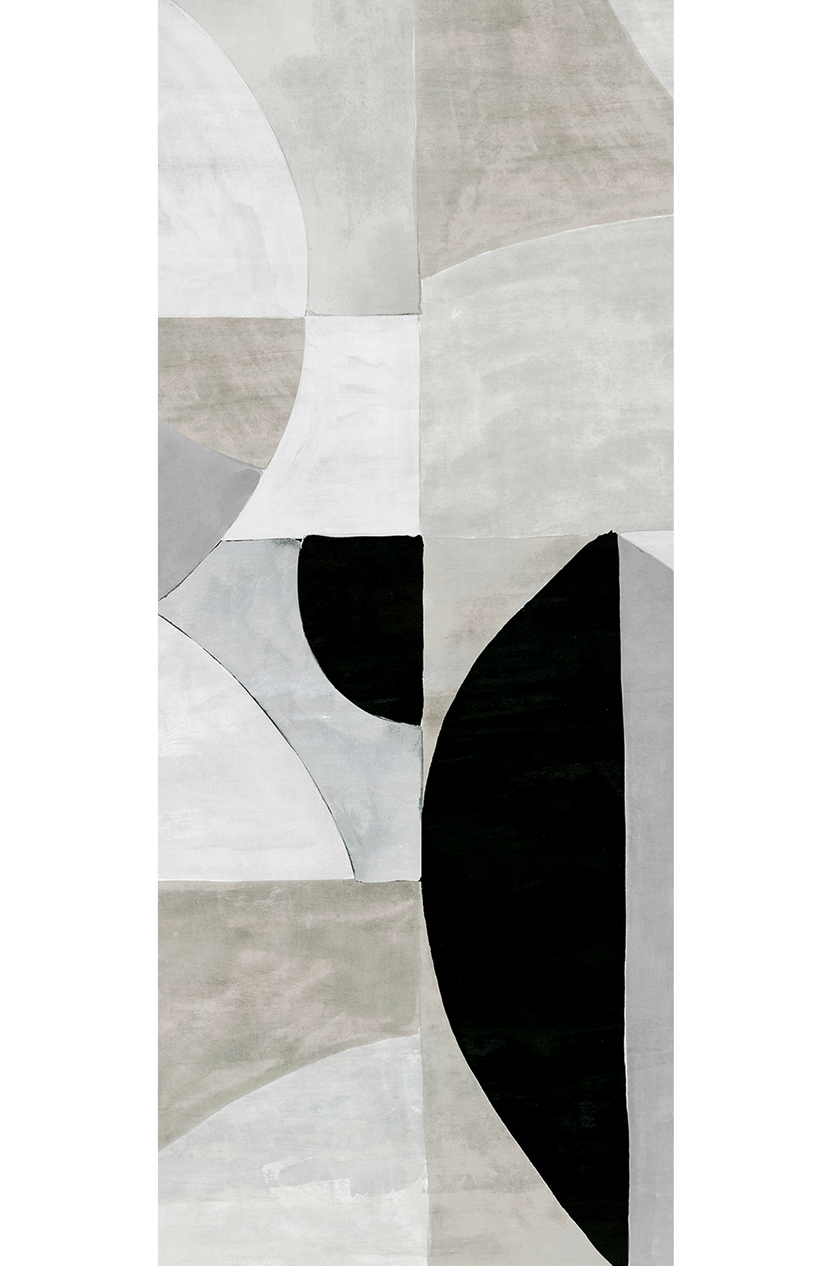 Papier peint panoramique Géométrique Patina gris - B H260 - Wall Designs IV de Masureel | Réf. MAS-DG4ILA1042-260