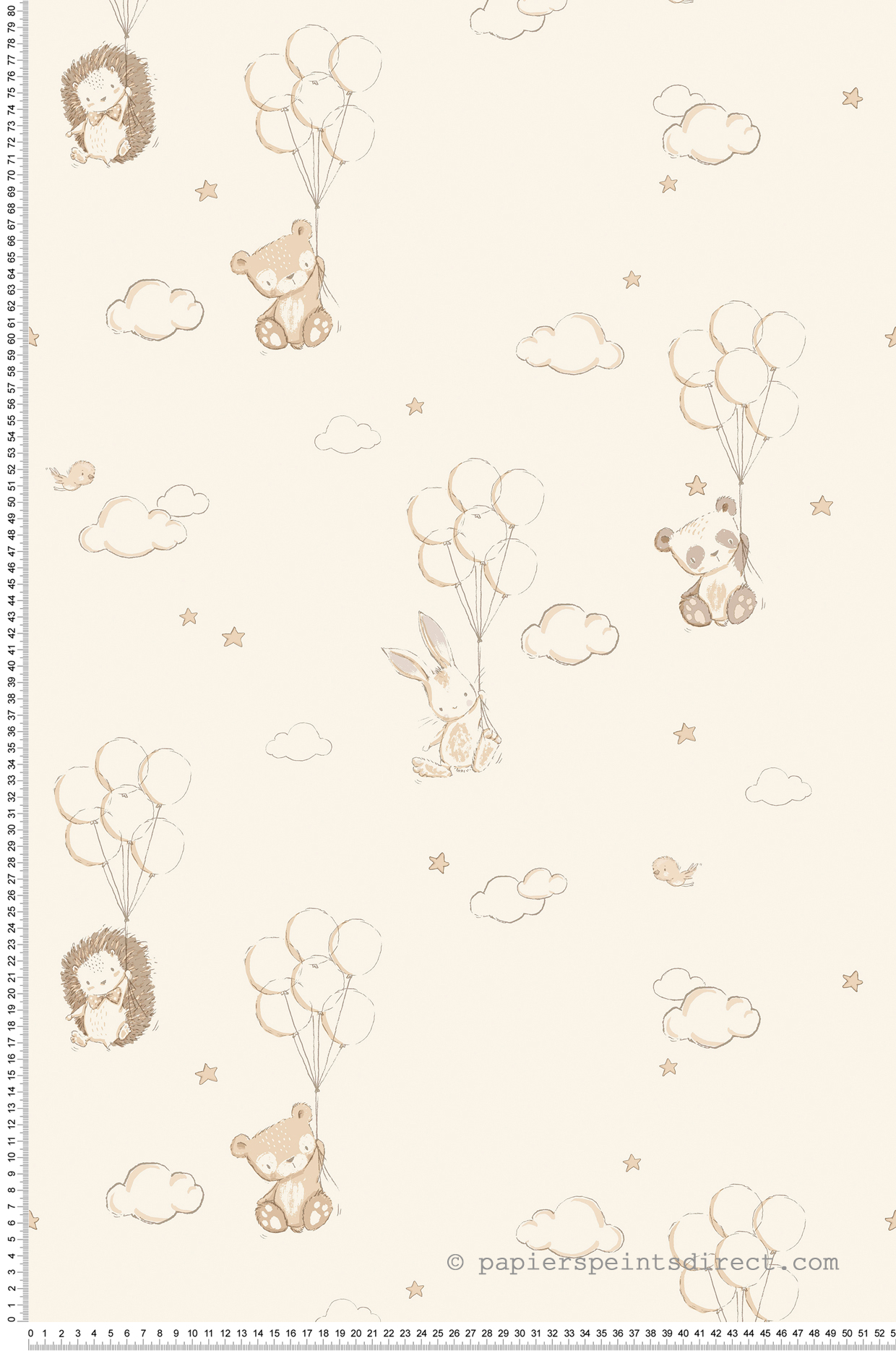 Papier peint Ballons Animaux beige - Imagine de Lutèce | Réf. LTC-DL27556