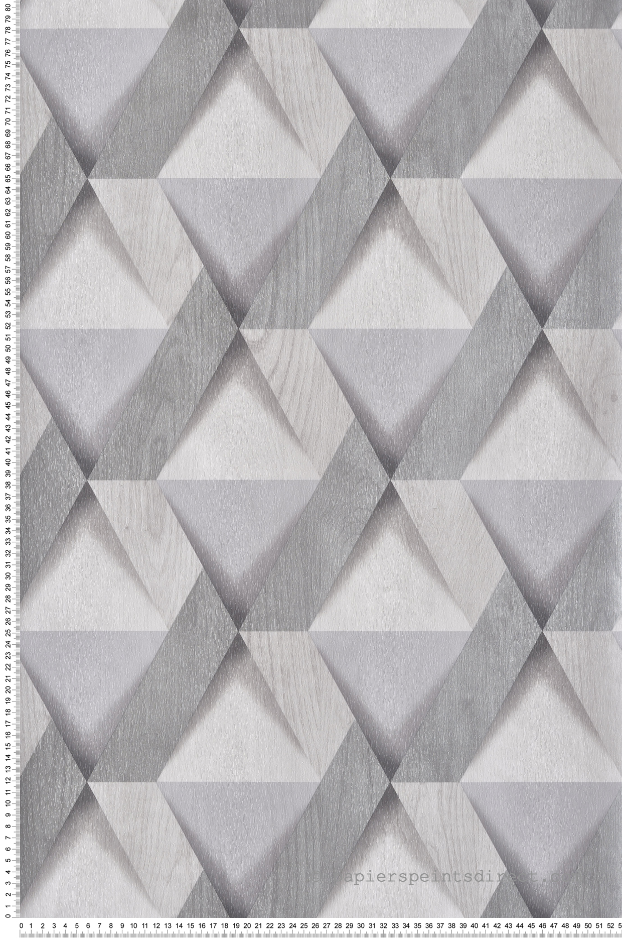 Papier Peint Bois Moderne Losange gris argenté - Nomade d'Ugépa | Réf. UGP-M69119