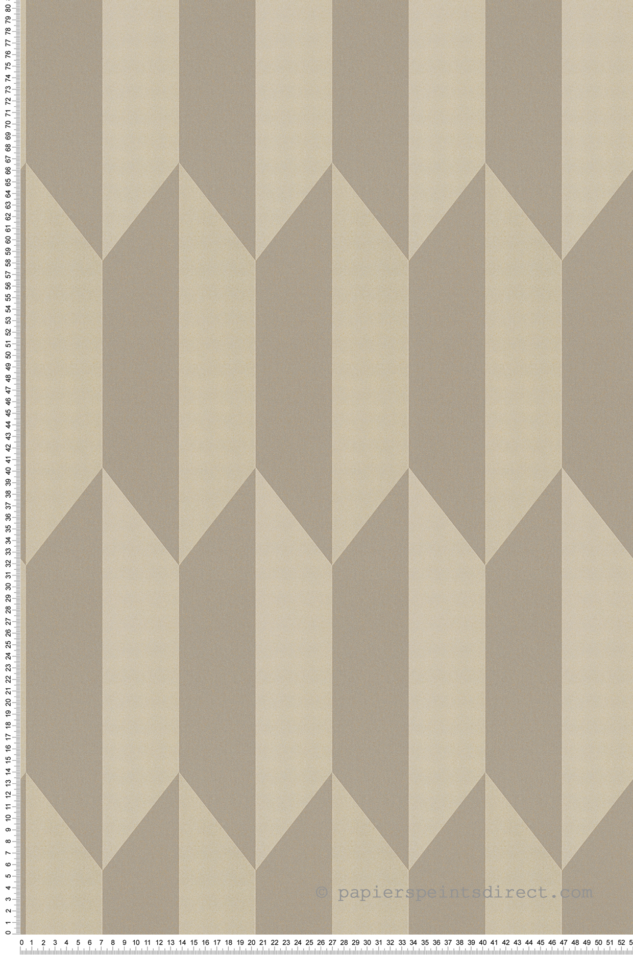 Papier peint Damier Graphique Groove grège métallisé - Cosmoliving d'A.S. Création | Réf. AS-790865