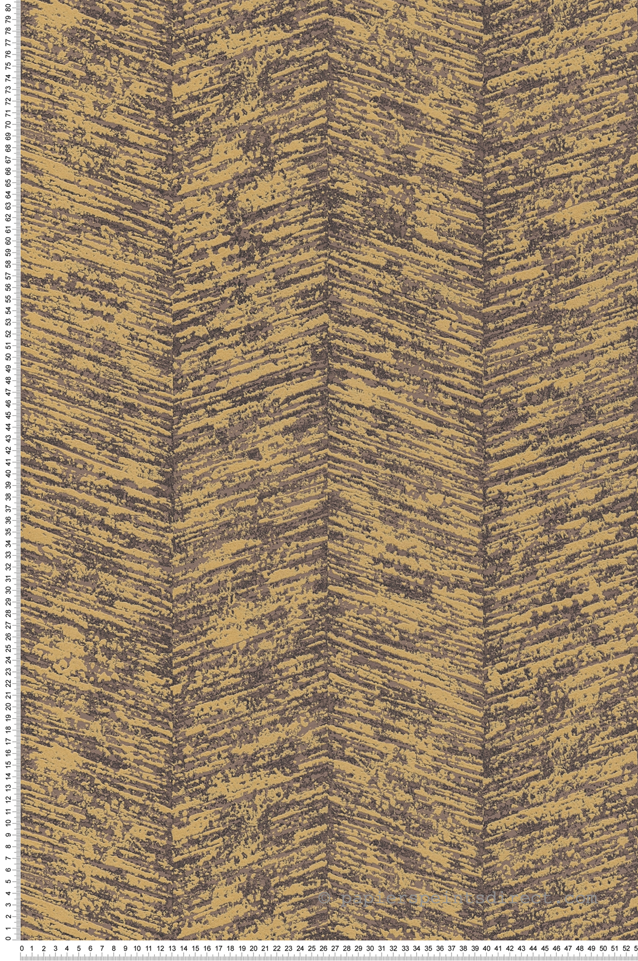 Papier peint Chevron Ethnique marron et doré - My Home My Spa d'A.S. Création | Réf. SP15871