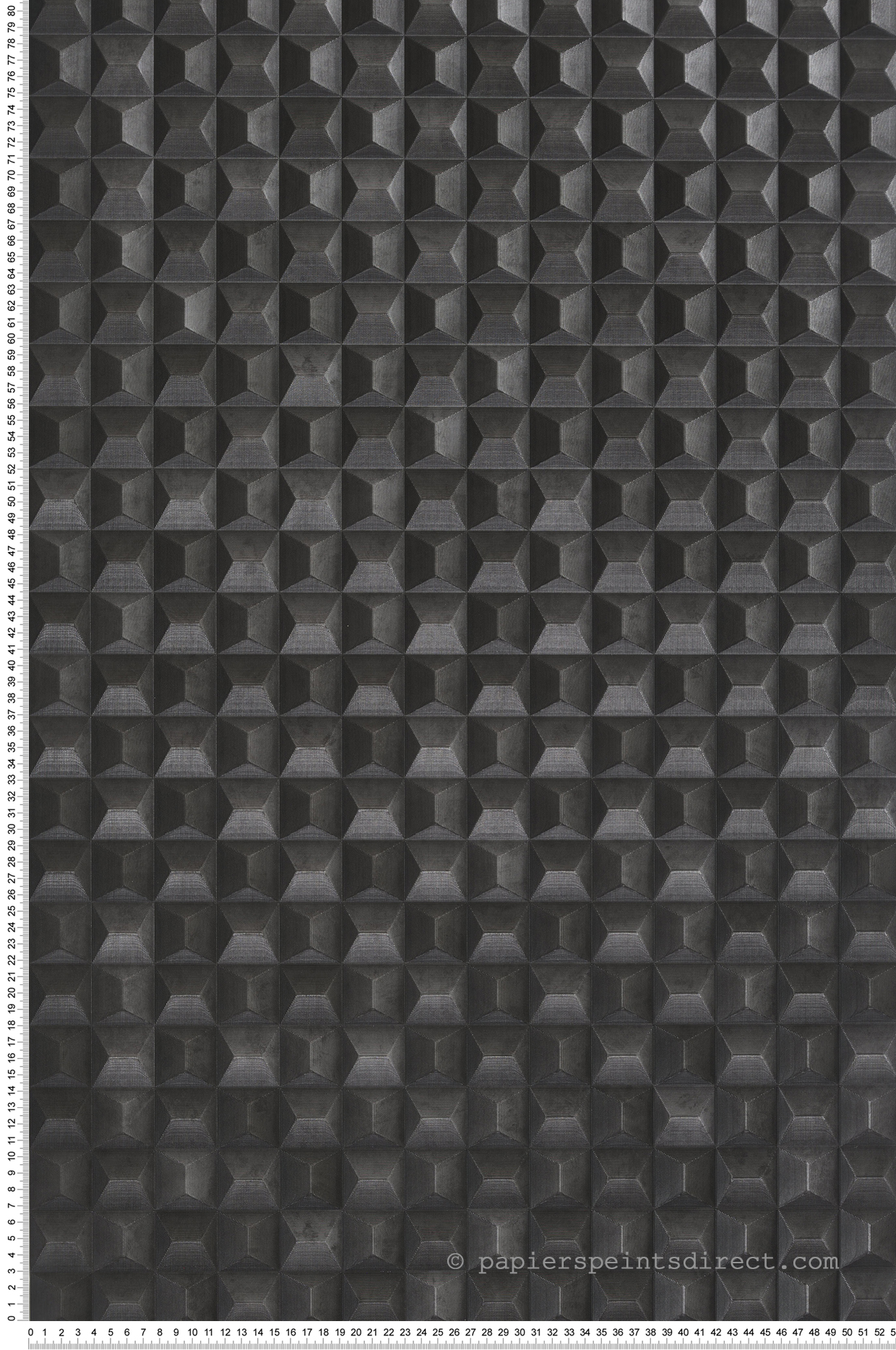 Papier peint Cube 3D anthracite - Architexture de Montecolino | Réf. MC-AZ15524