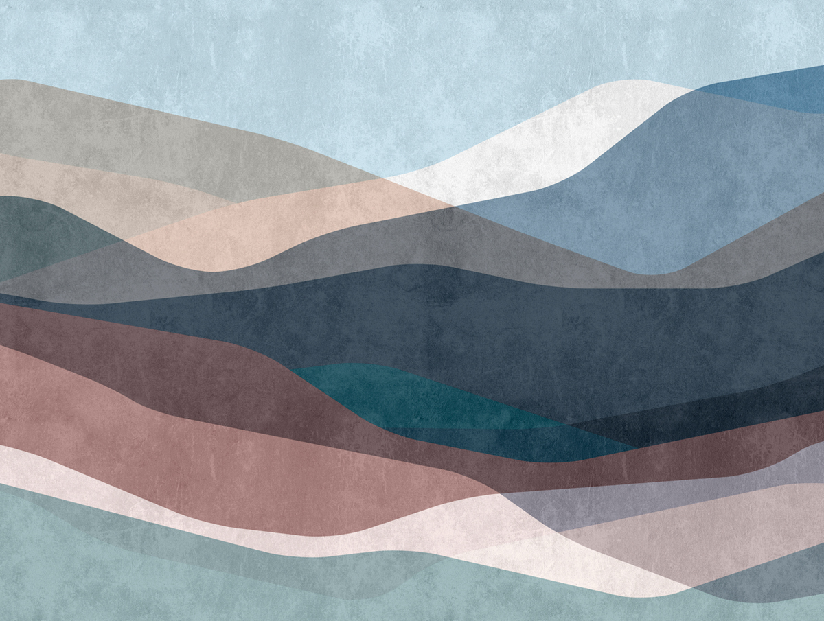 Papier peint panoramique Montagne Patchwork multicouleurs - The Wall d'A.S. Création | Réf. AS-382551