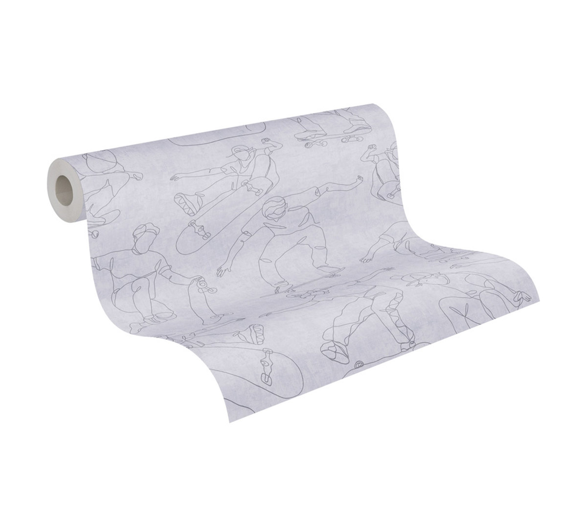 Papier peint Skater Minimaliste gris - Lilly & Luis d'A.S. Création AMB8 | Réf. AS-771741
