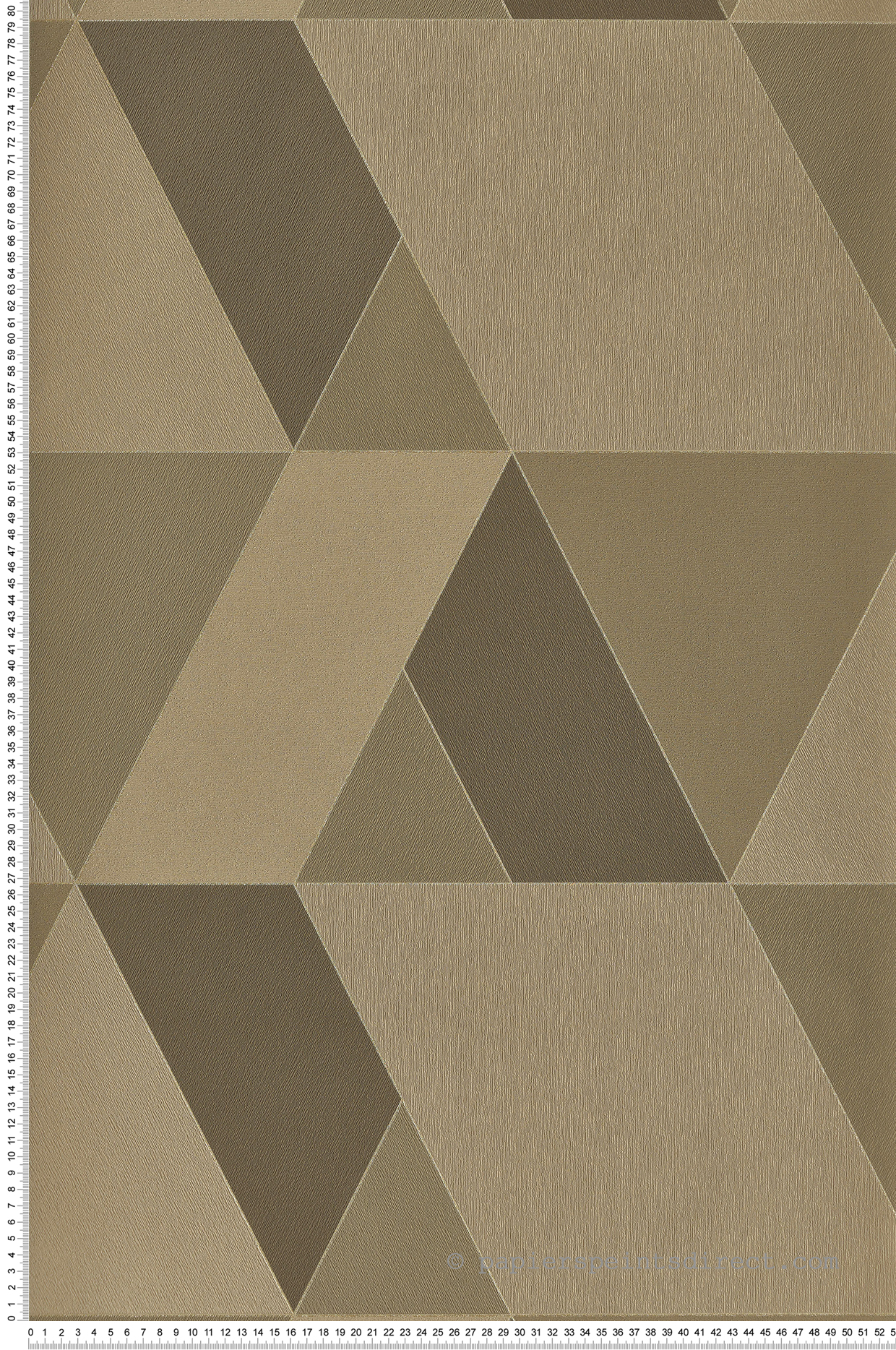 Papier peint Triangle Tangram tabac et doré - Perception de Casadéco | Réf. PERP86522508