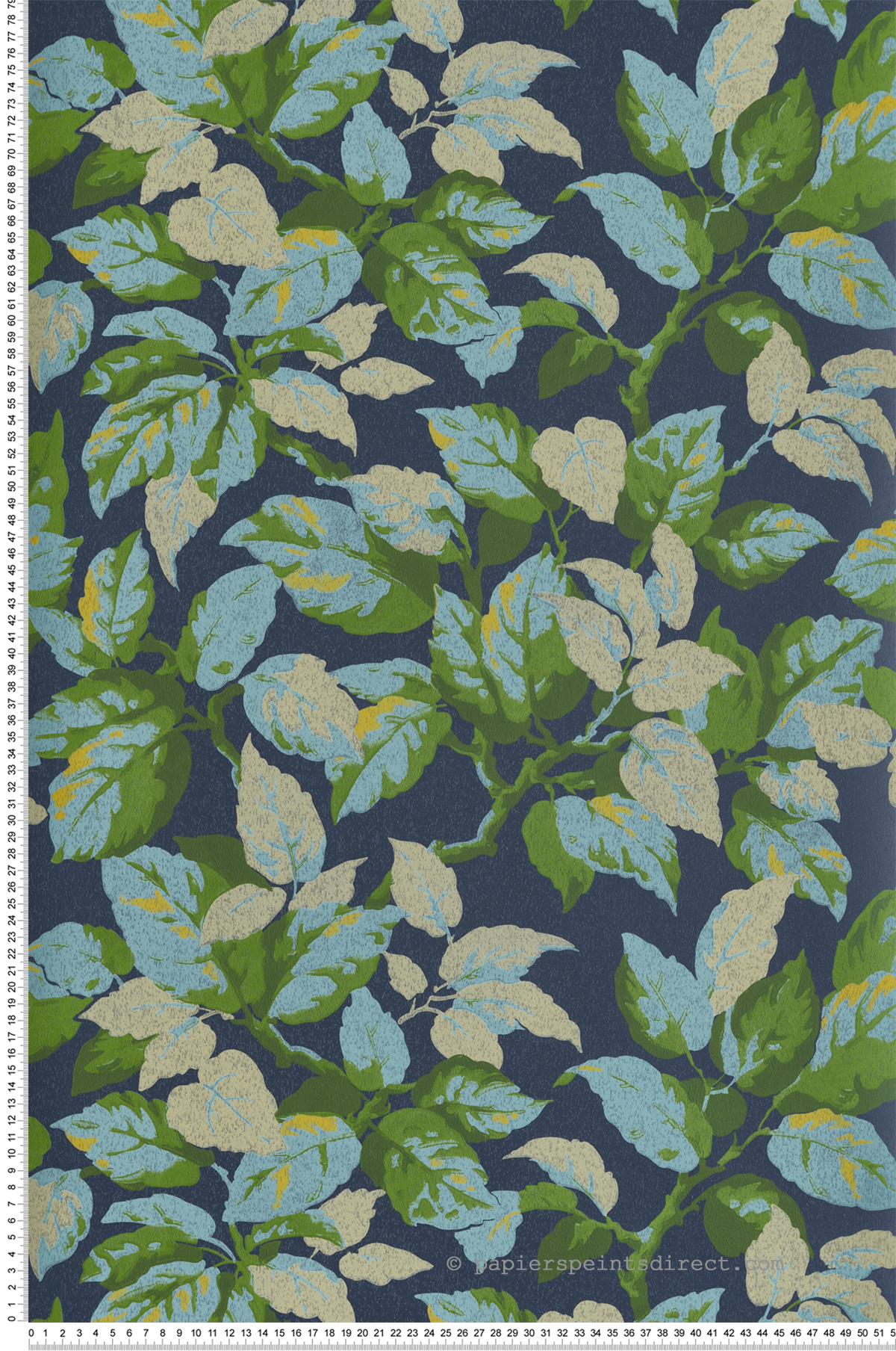 Papier peint Feuillage Canopy bleu marine - Beaux Arts de Lutèce | Réf. LTC-M1807