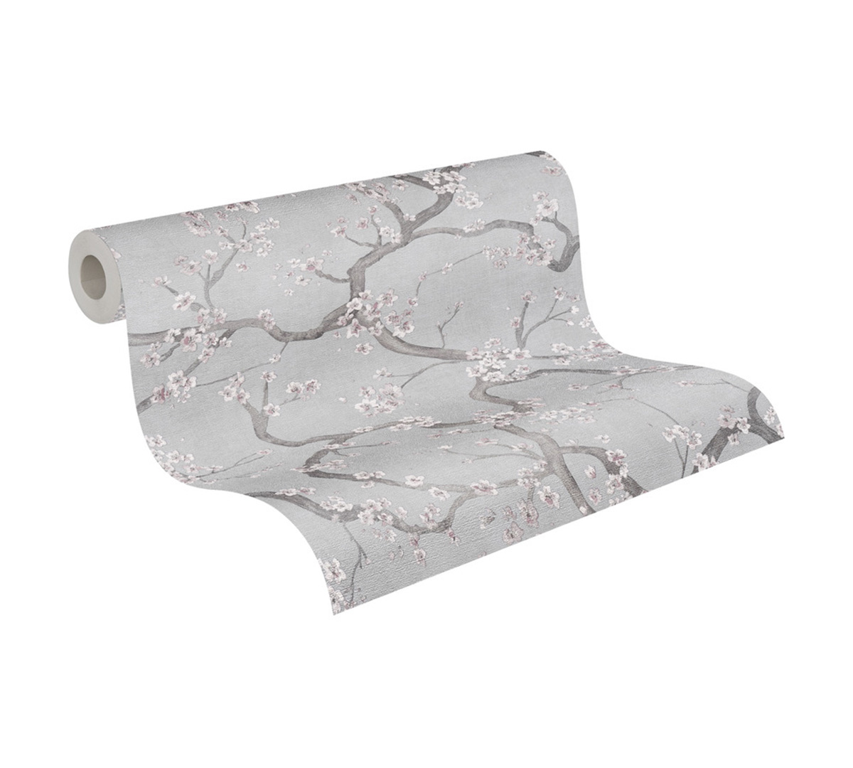 Papier peint Fleur Cerisier Métallisé gris souris argenté - Metropolitan Stories 4 Hot Spots d'A.S. Création AMB2| Réf. AS-781993